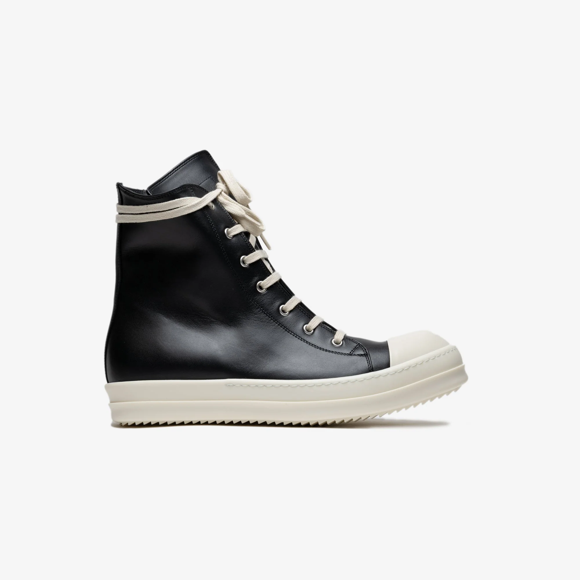 High-Top Leather Sneakers - Image 3