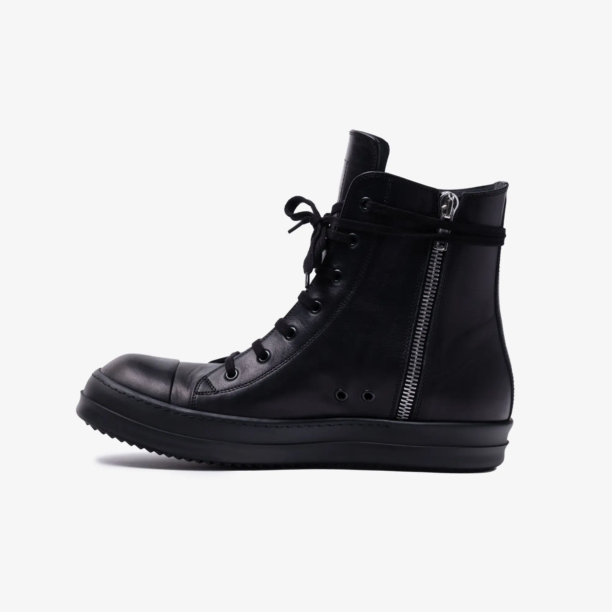 High-Top Leather Sneakers - Image 4