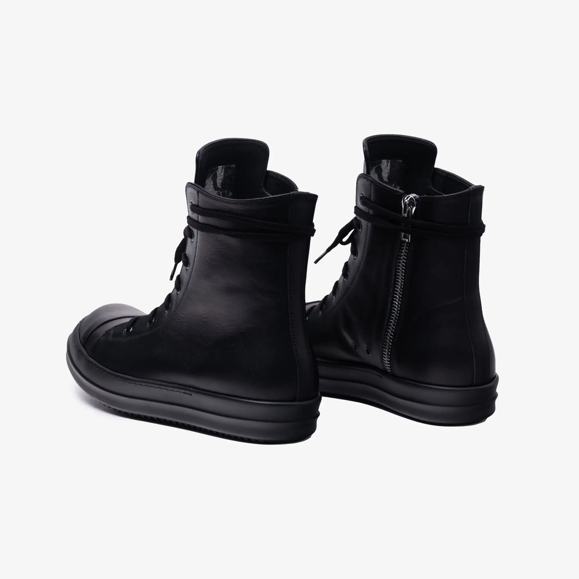 High-Top Leather Sneakers - Image 5