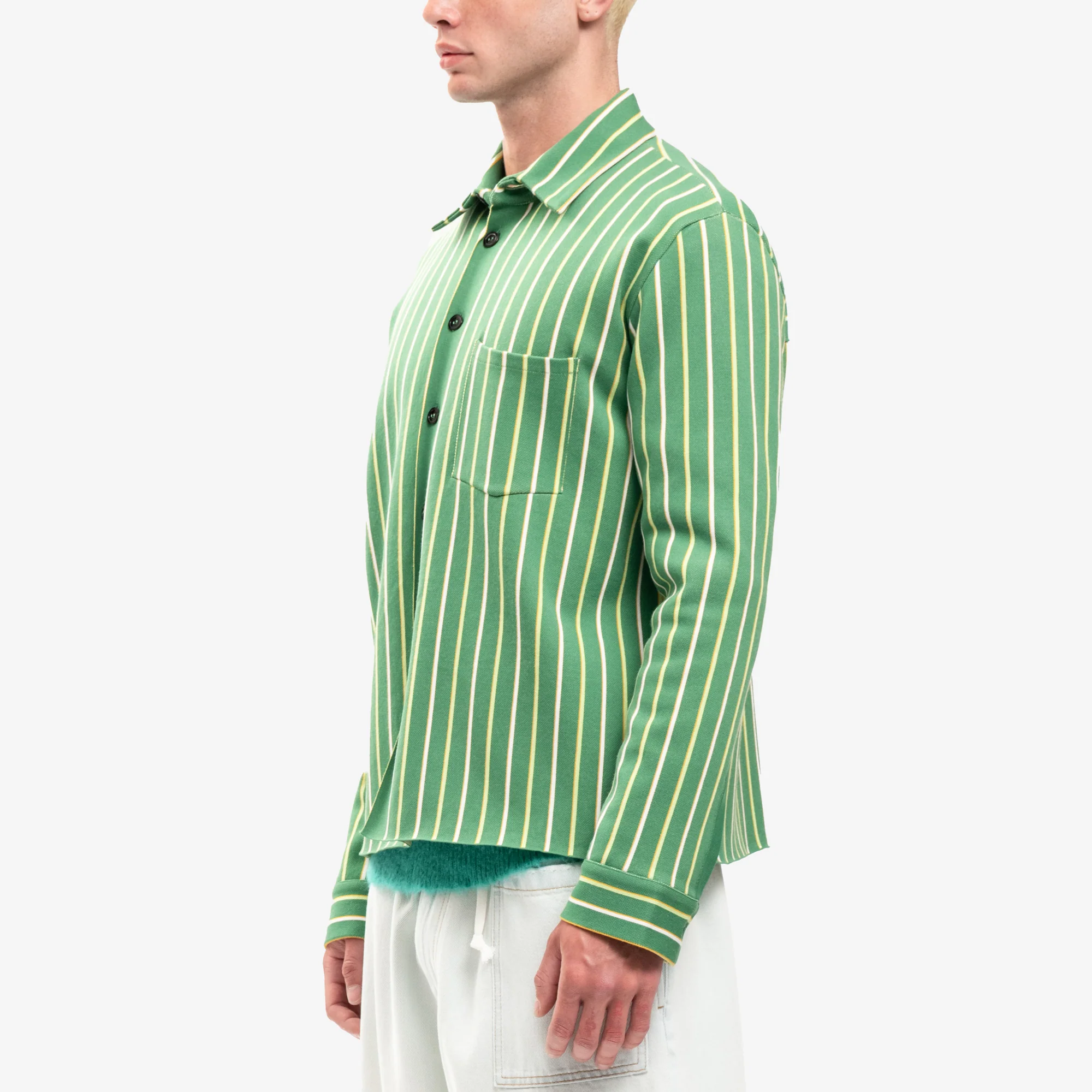 Intarsia Stripe Boxy Shirt - Image 3