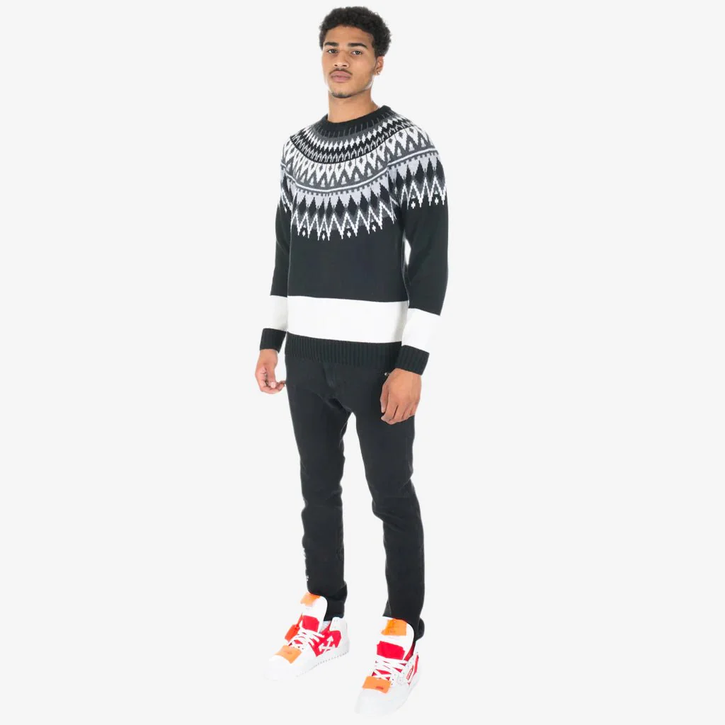 Jacquard Knit Sweater - Image 2