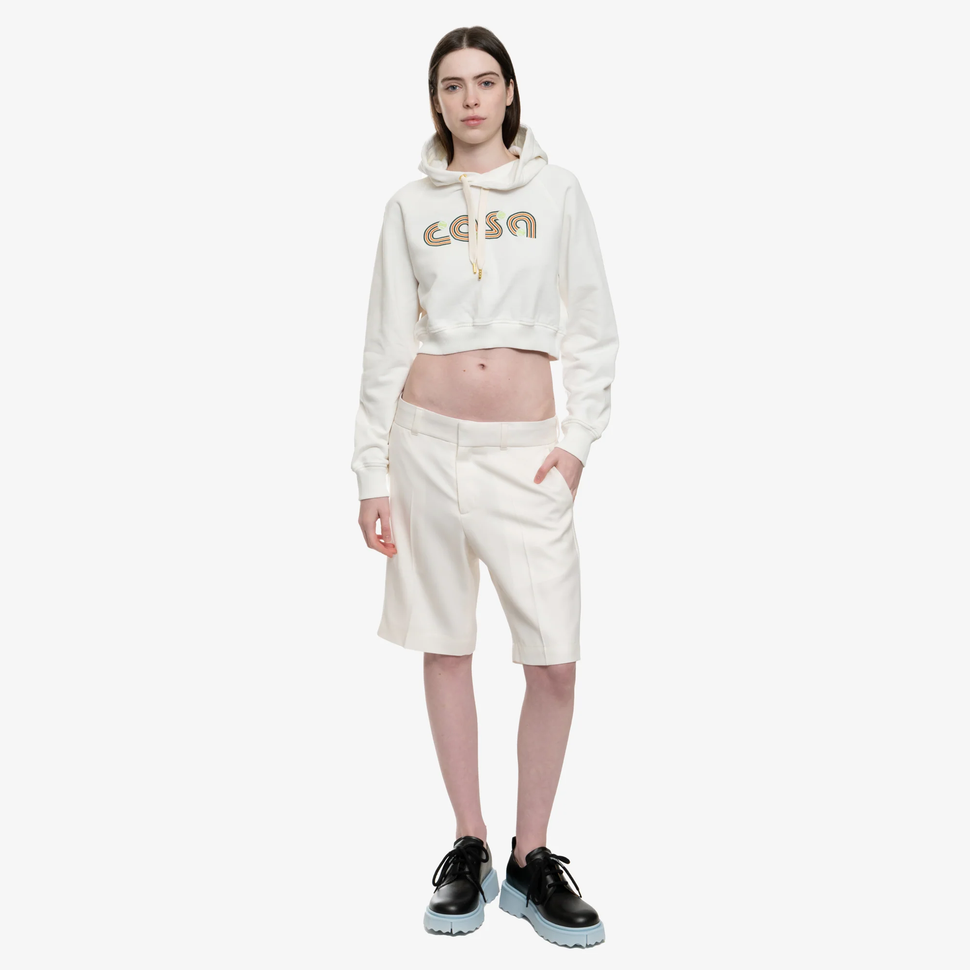 Womens Jeu de Tennis Cropped Hoody - Image 2