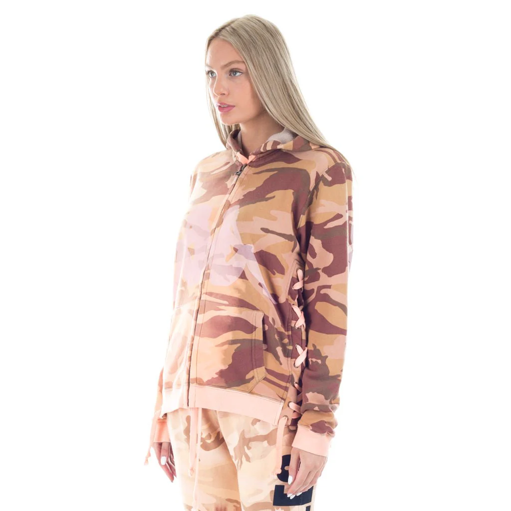 Womens Kappa Camouflage Laced Zip Hoody - Image 2