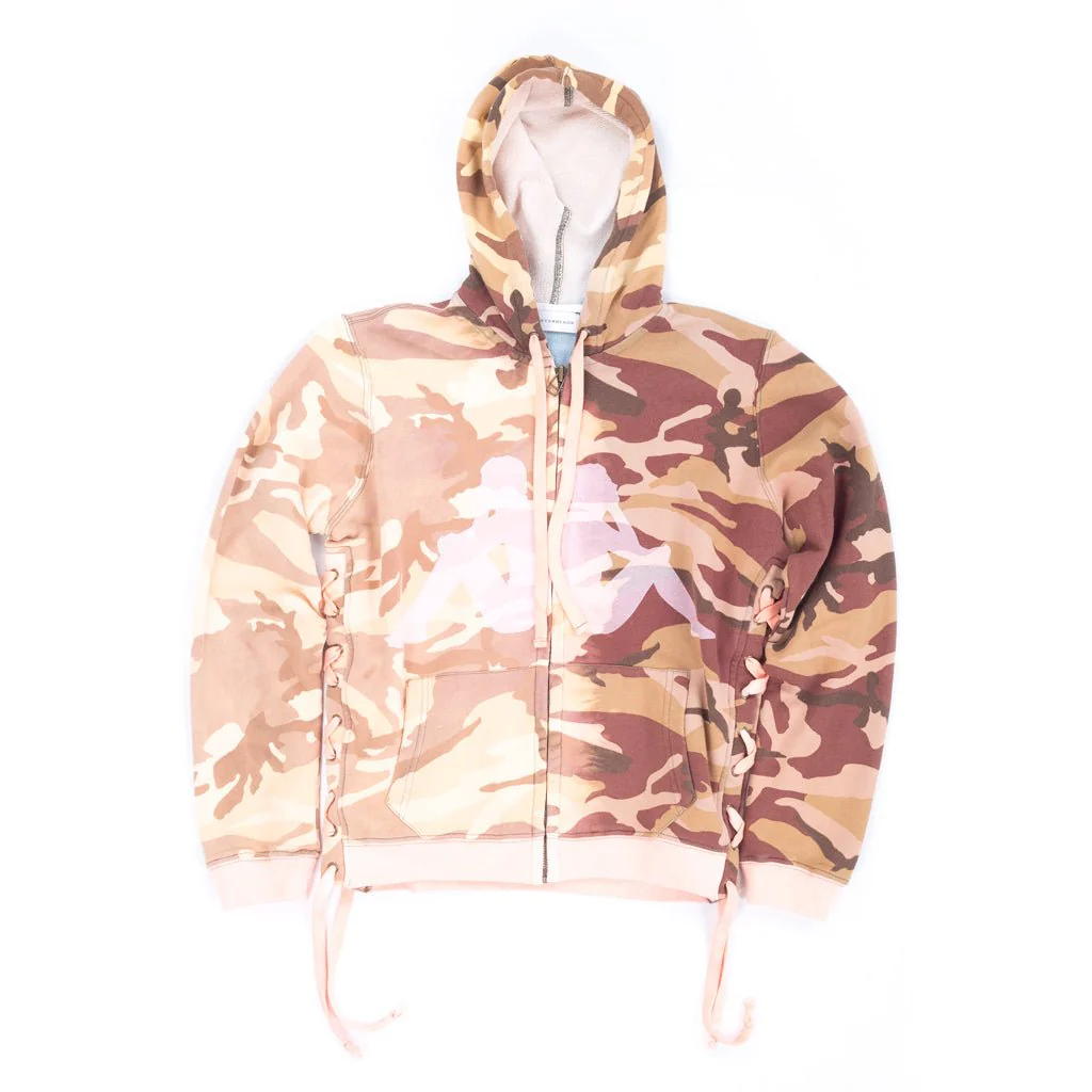 Womens Kappa Camouflage Laced Zip Hoody - Image 4