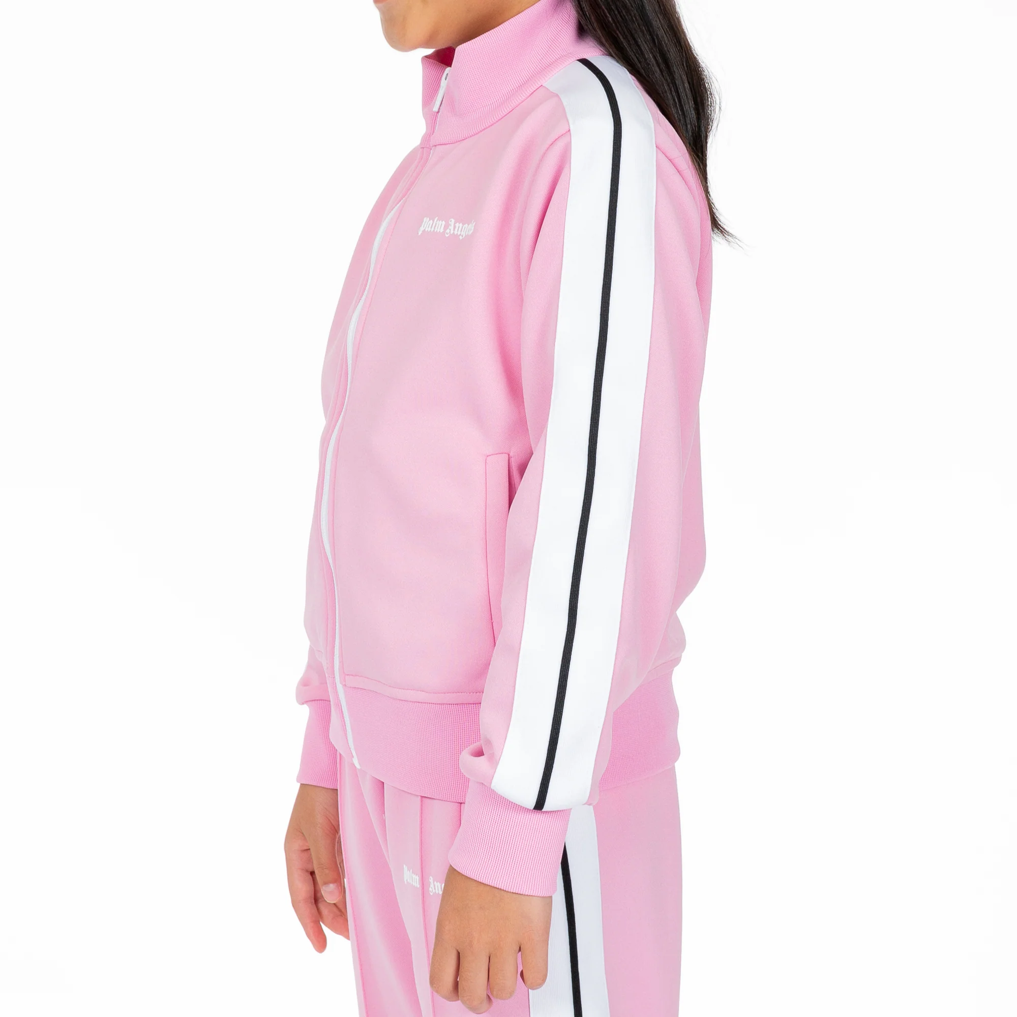 Kids Classic Baby Pink Track Jacket - Image 2