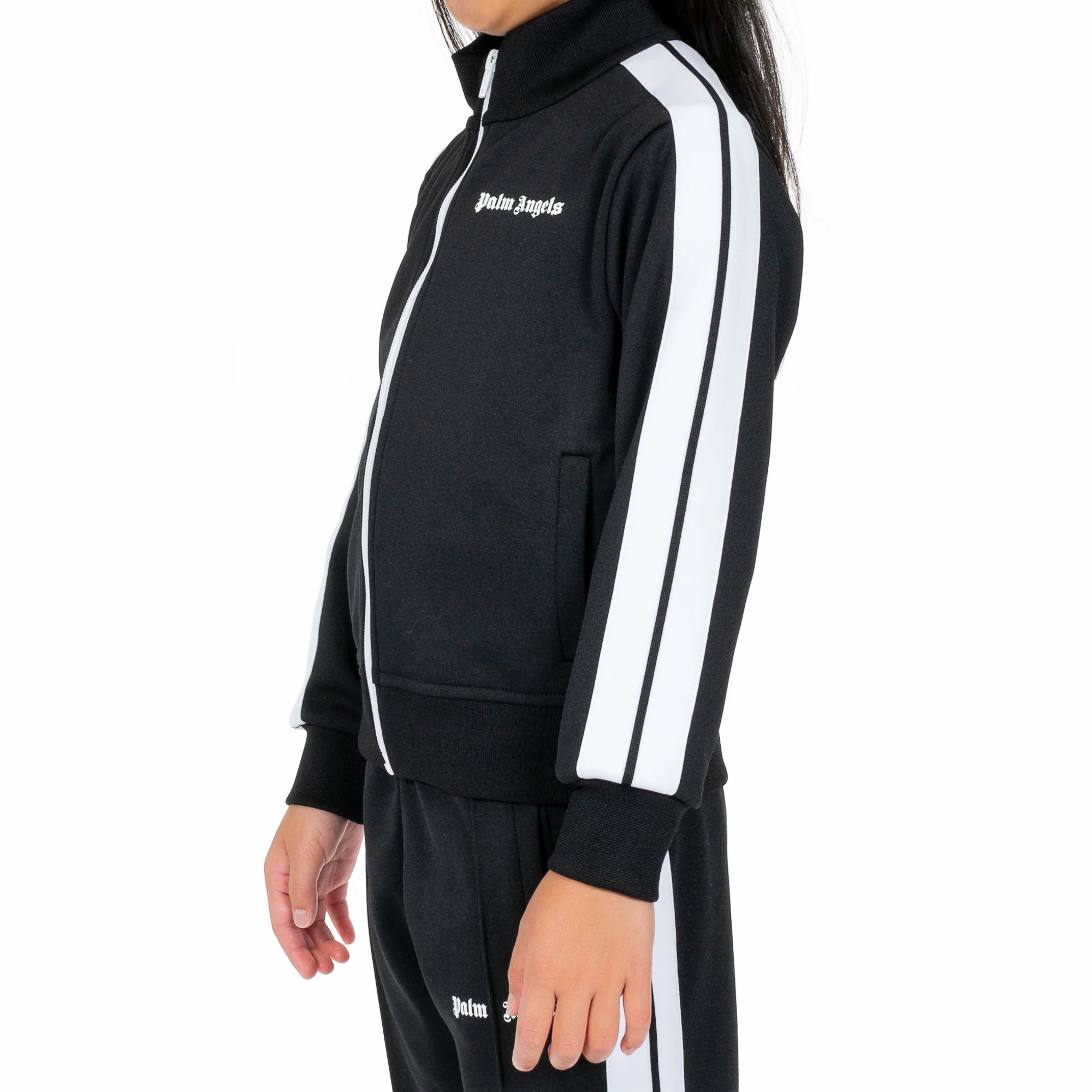 Kids Classic Black Track Jacket - Image 2