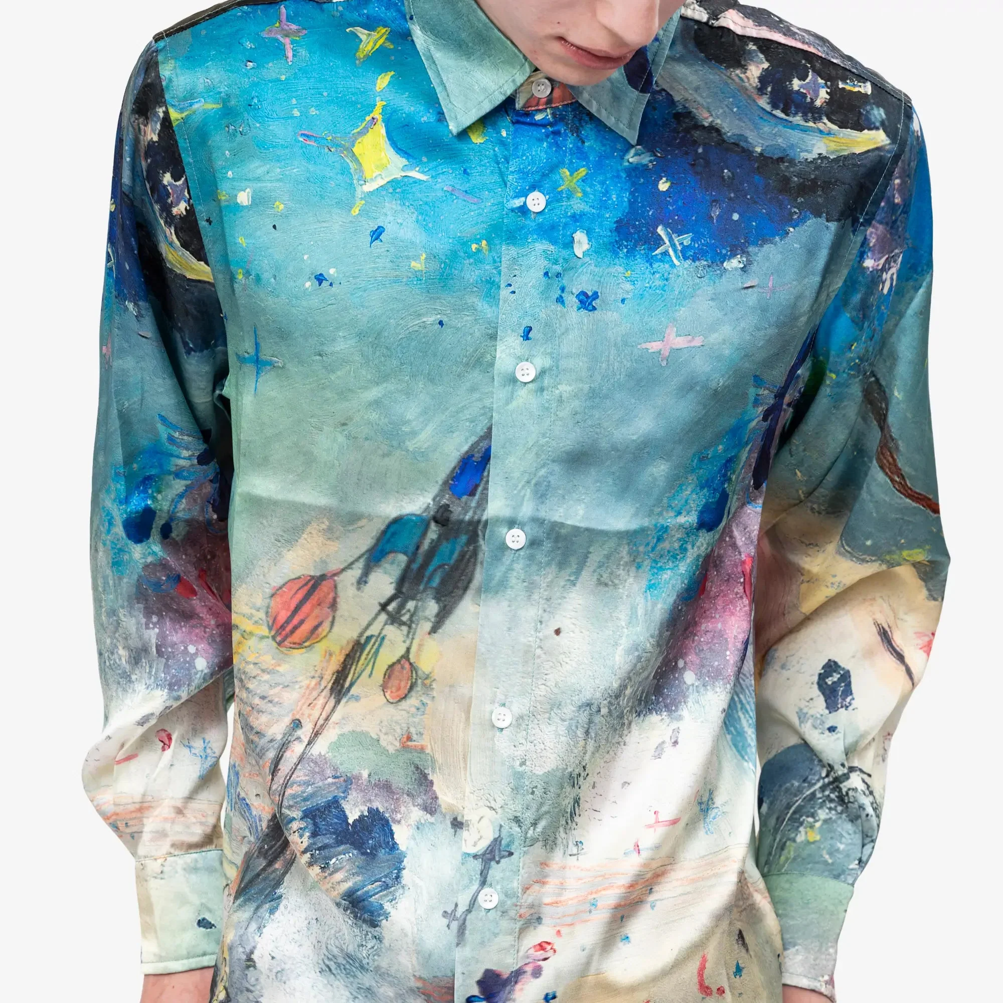 Book Page Silk Shirt - Image 5