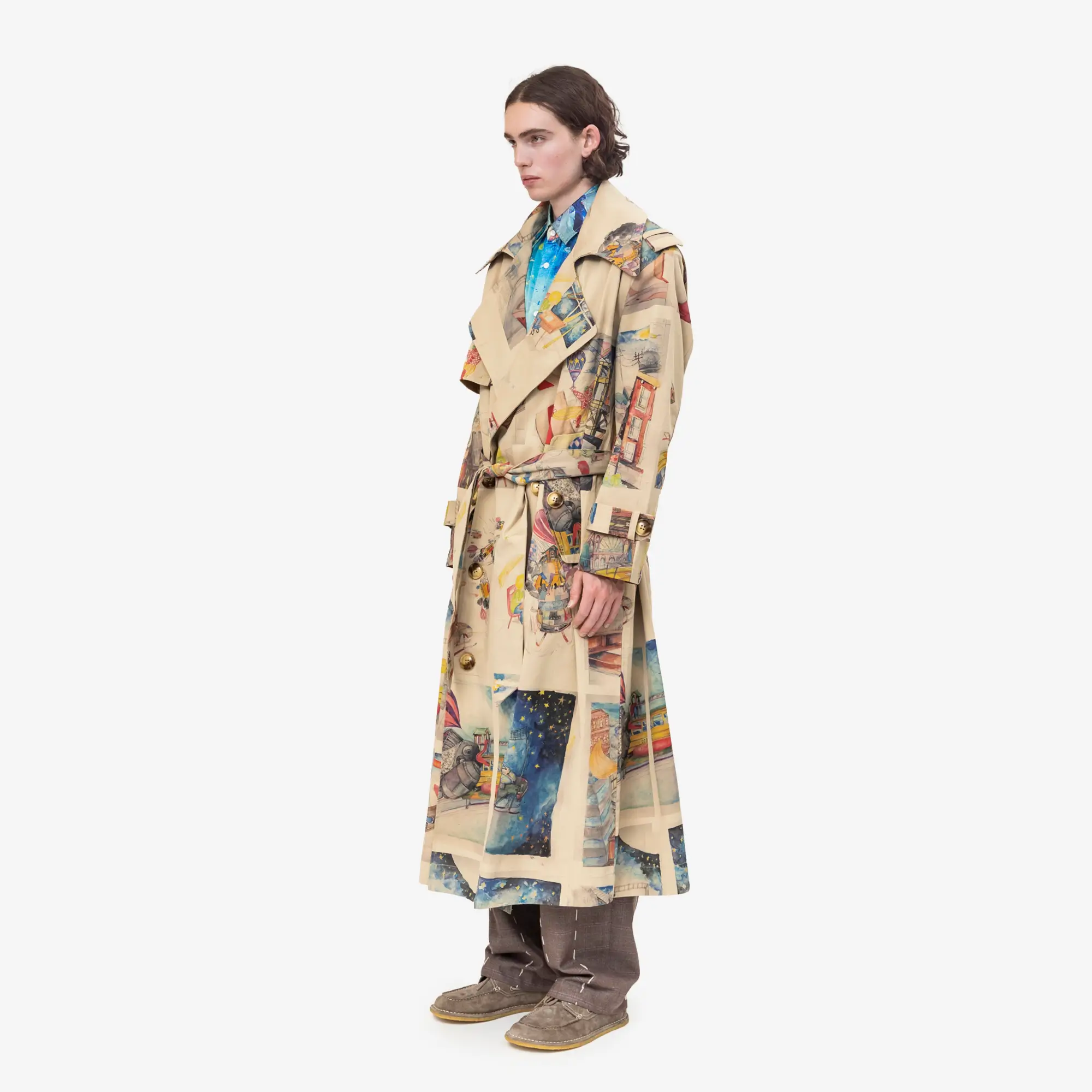 Book Paintings Trenchcoat - Image 3