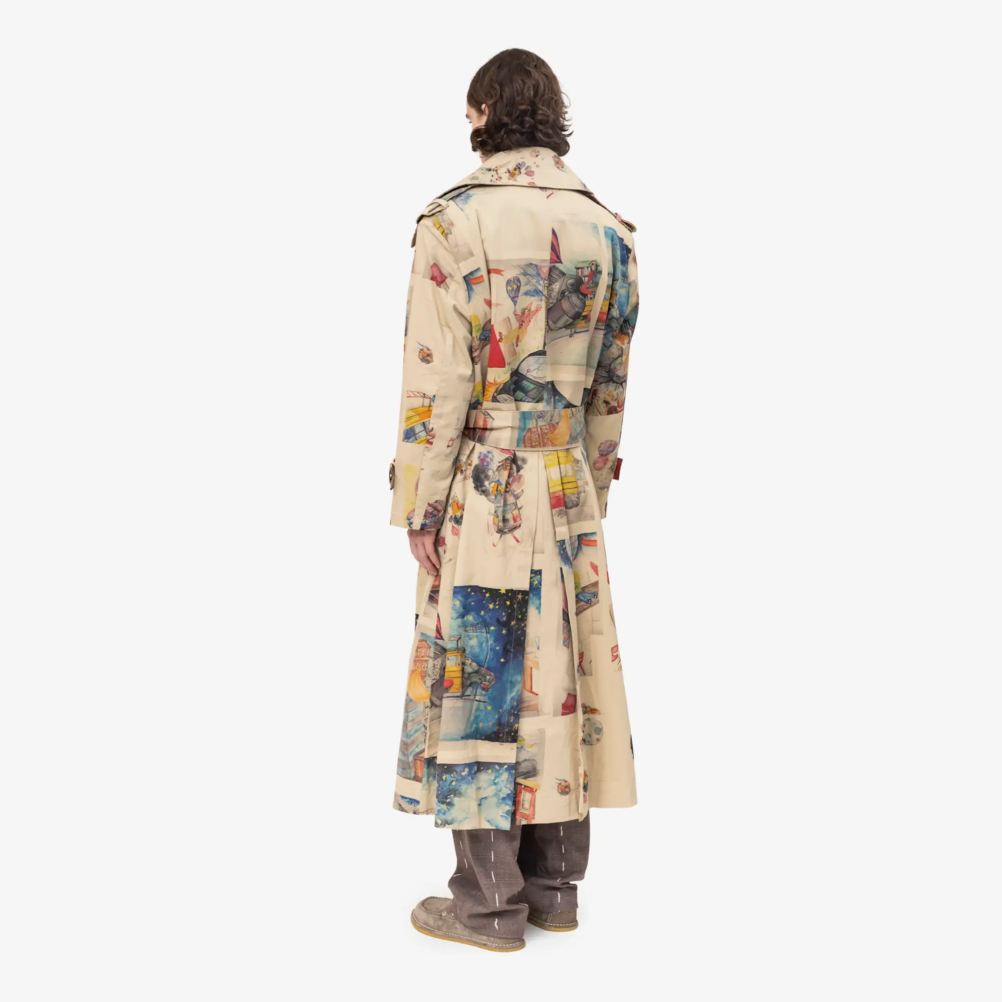 Book Paintings Trenchcoat - Image 4