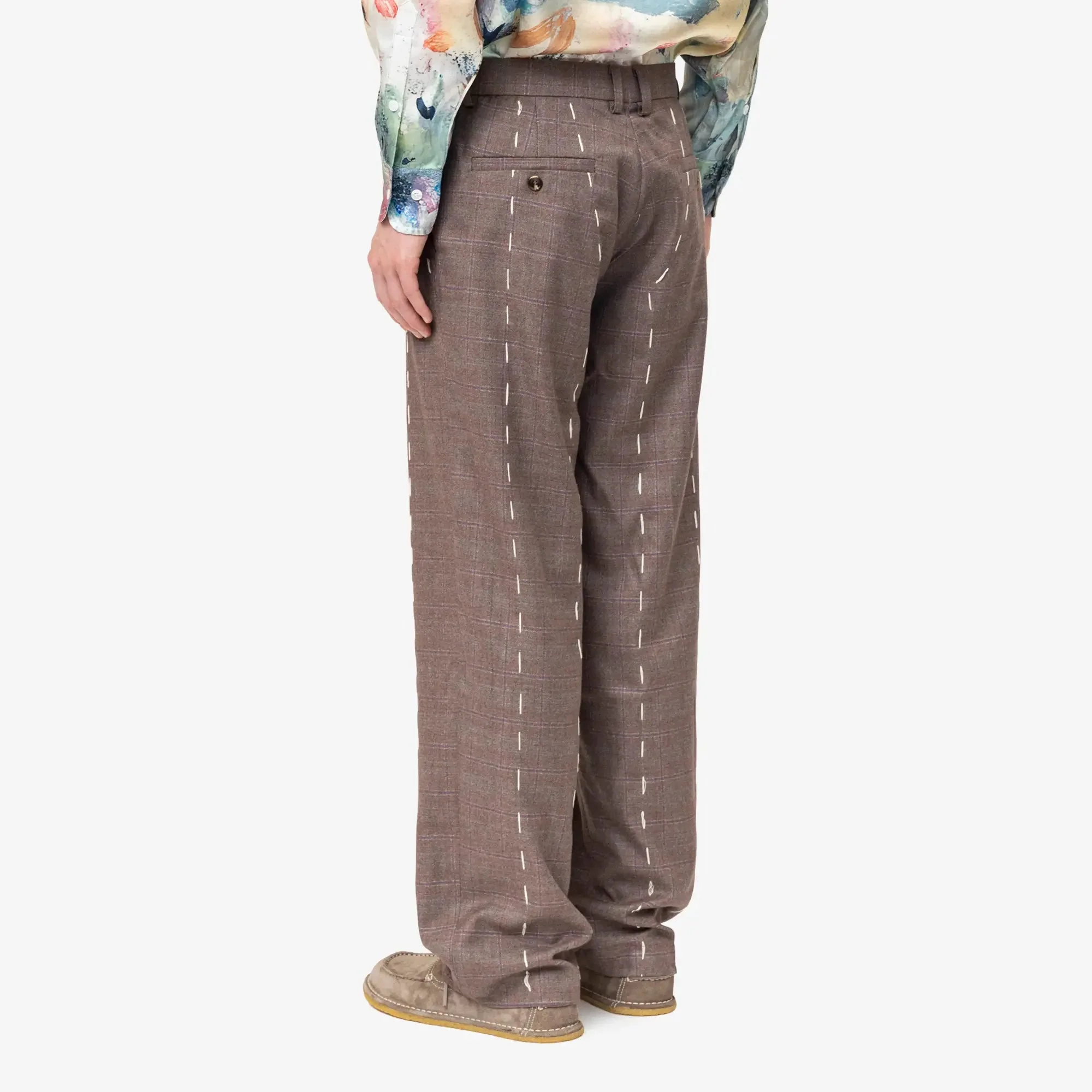 Face Embroidered Suit Pants - Image 4