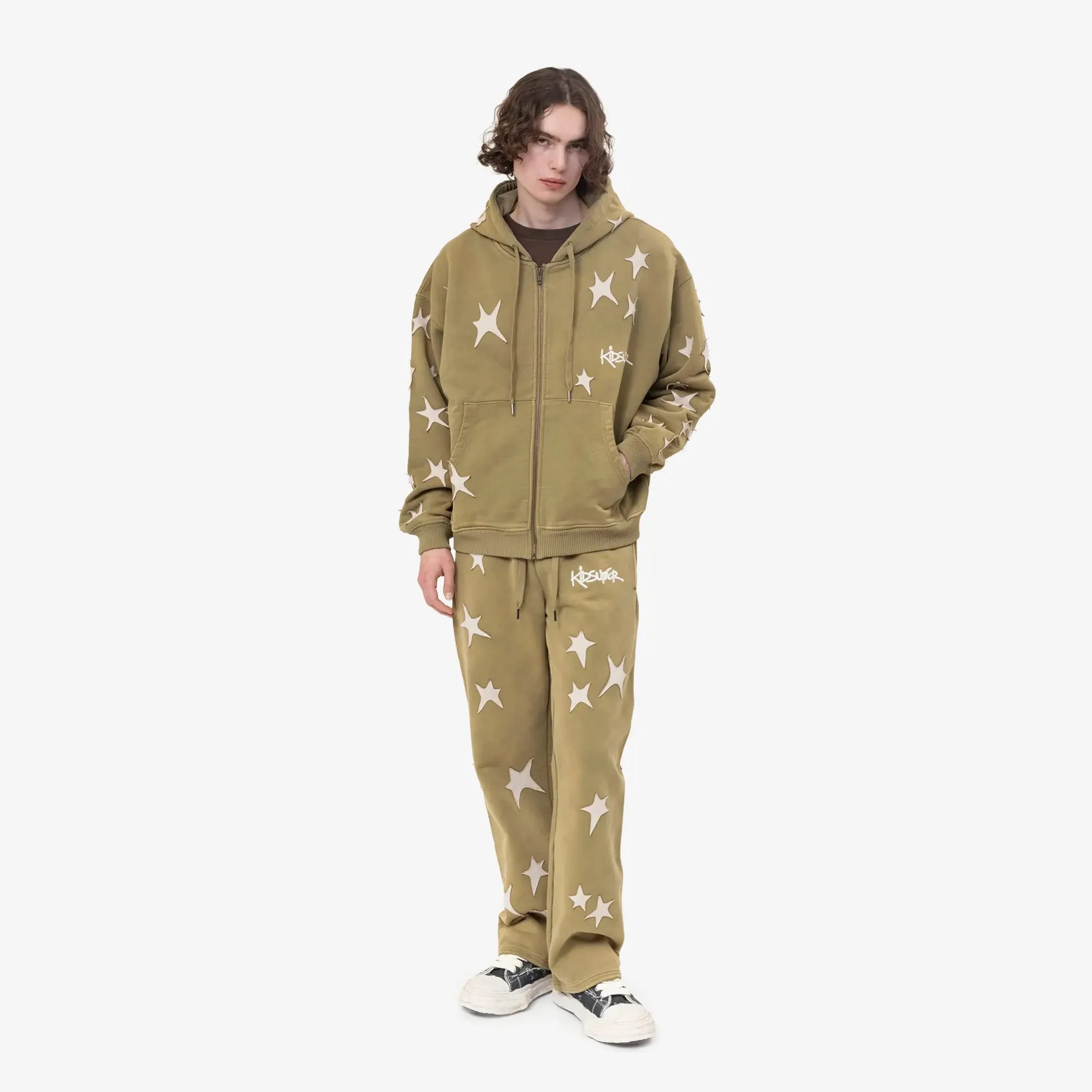 Stars Patchwork Washed Hoody - Image 2