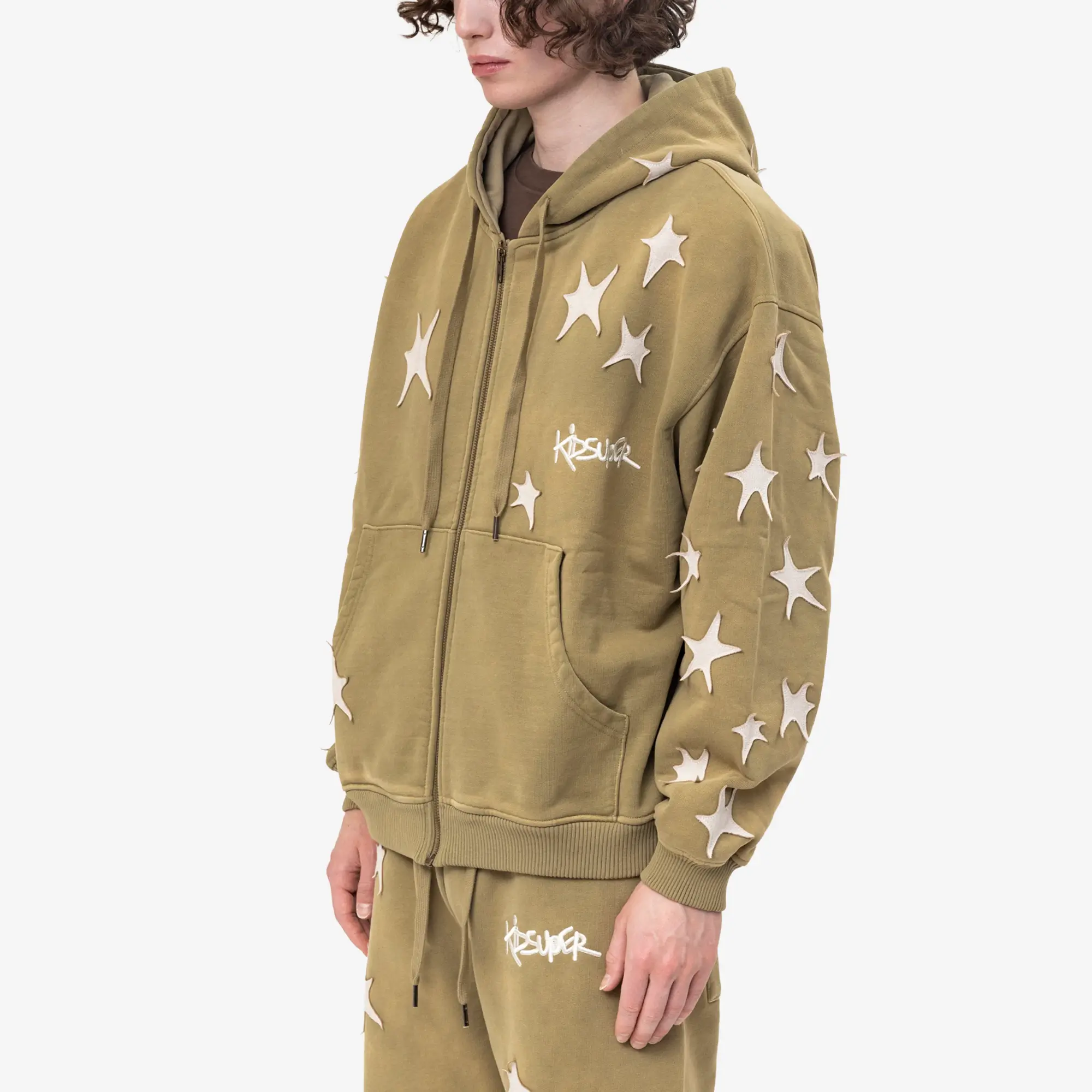 Stars Patchwork Washed Hoody - Image 3