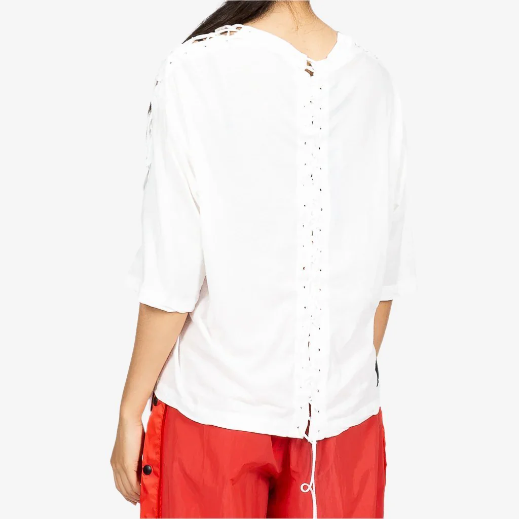 Womens Lace Up Oversize Tee - Image 2