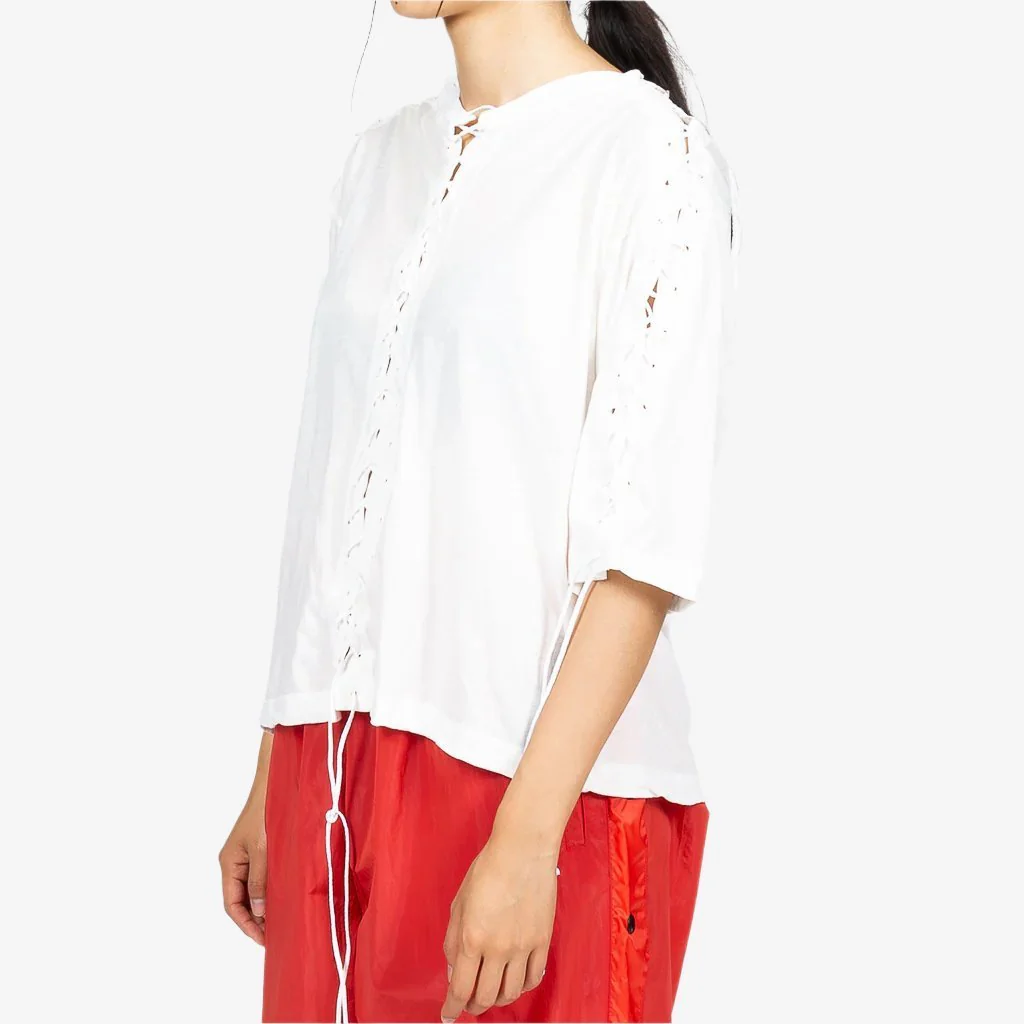 Womens Lace Up Oversize Tee - Image 3