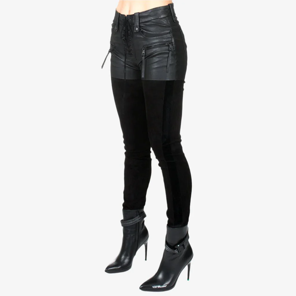 Womens Lace Up Short Leggings - Image 3
