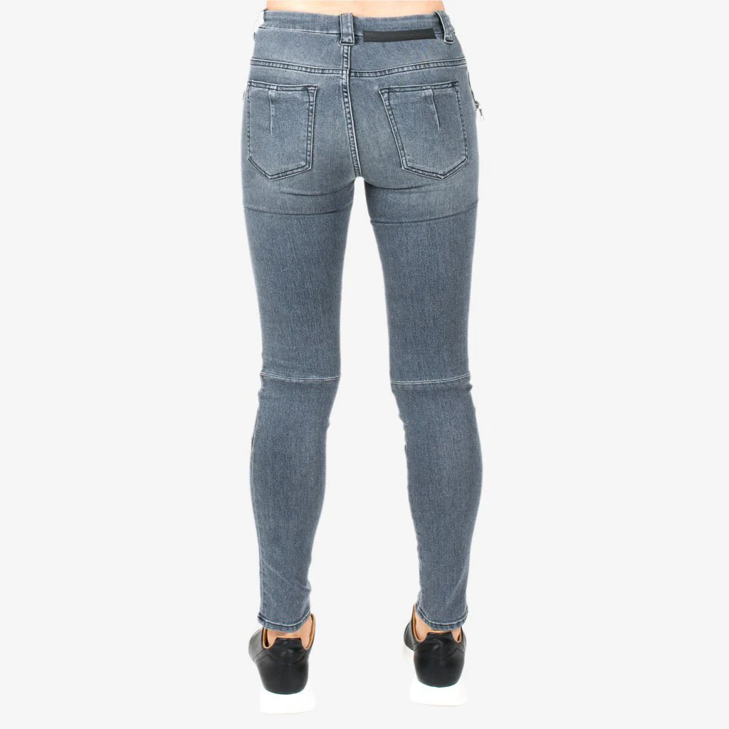 Womens Lace Up Skinny Jeans - Image 3