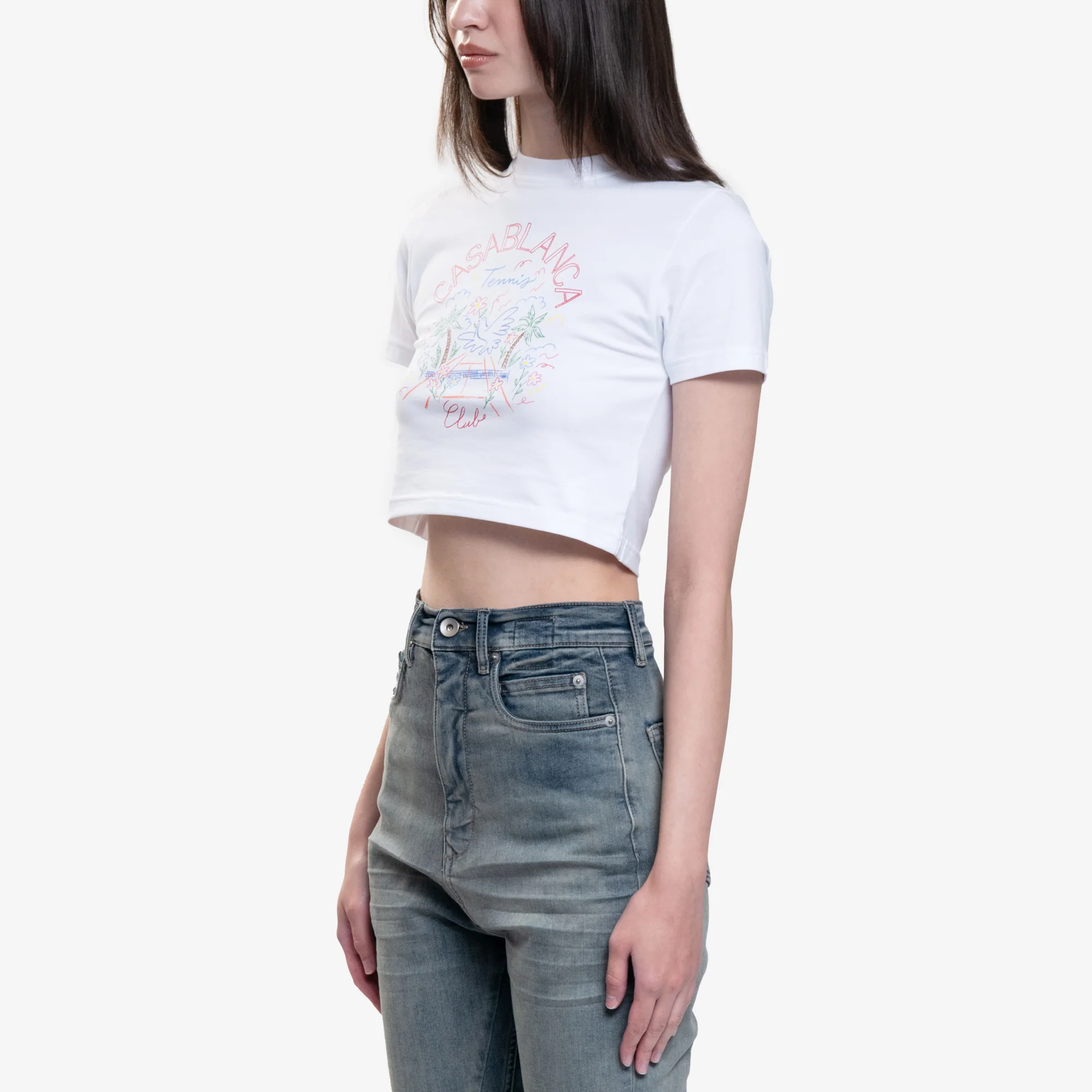 Womens Crayon Tennis Club Baby T-Shirt - Image 3