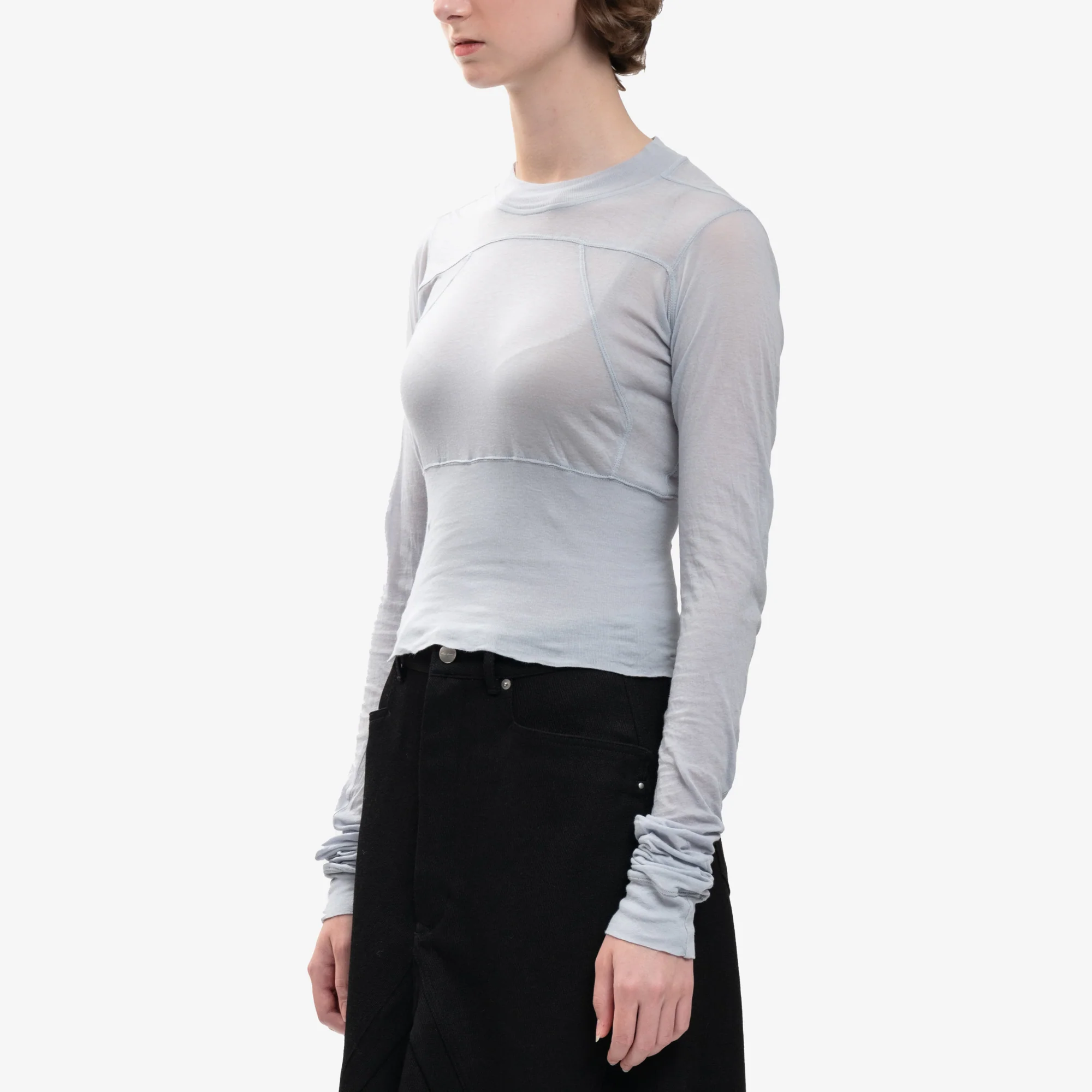 Womens Cropped Geo LS Tee - Image 3
