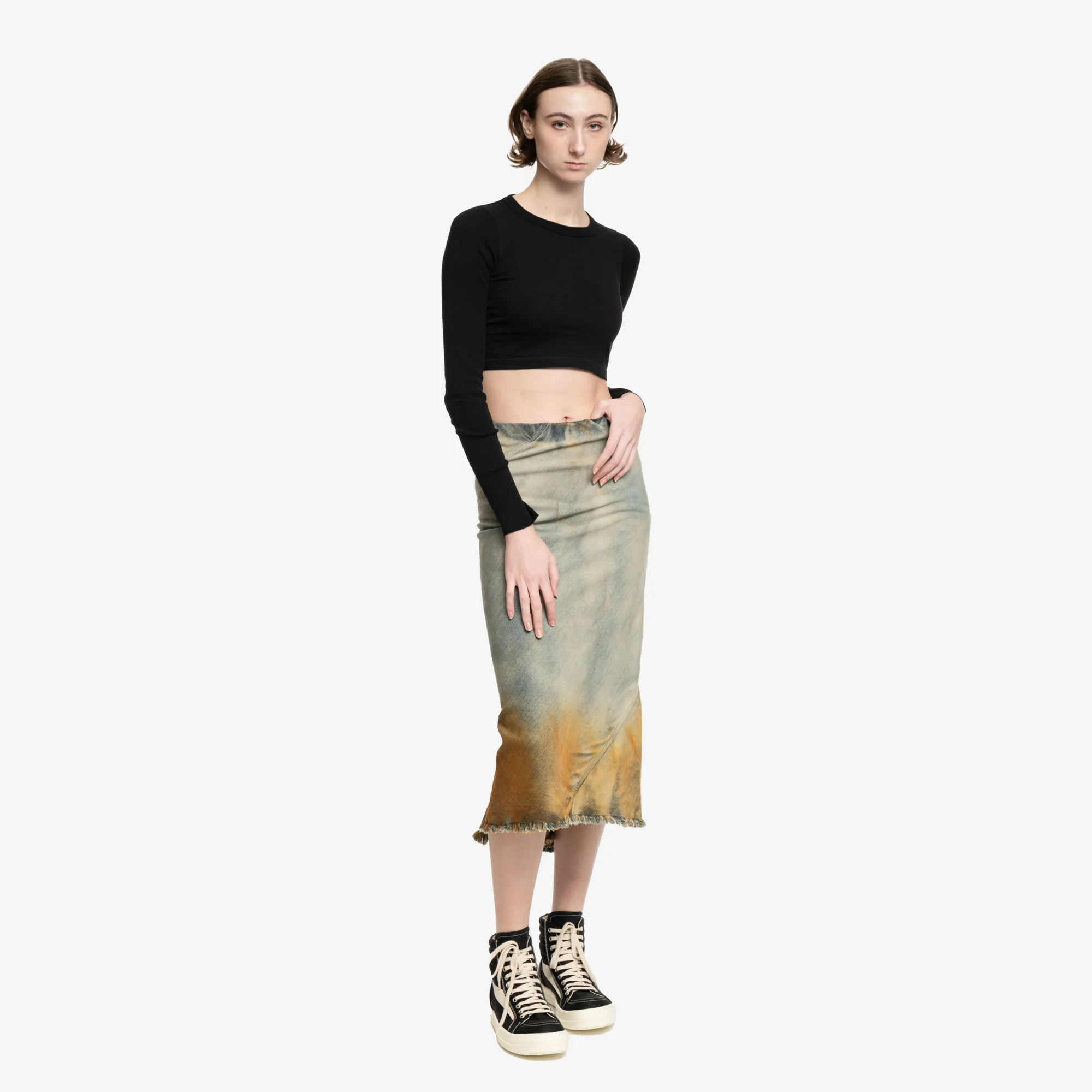 Womens Bias Knee Skirt - Image 2