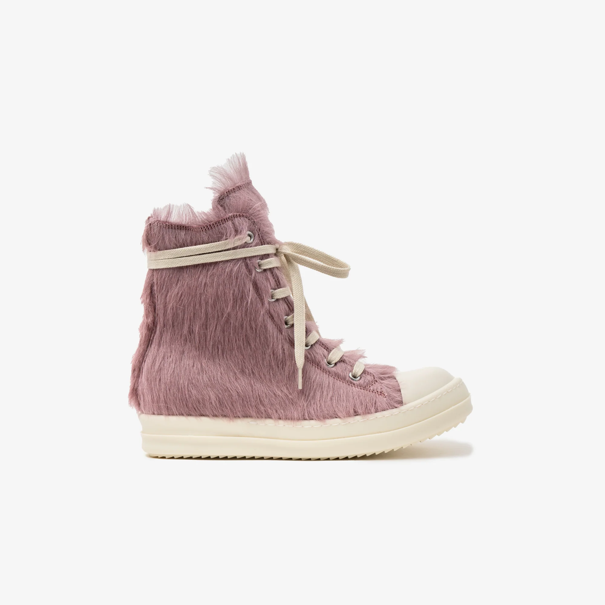 Womens Fur High-Top Sneakers - Image 3