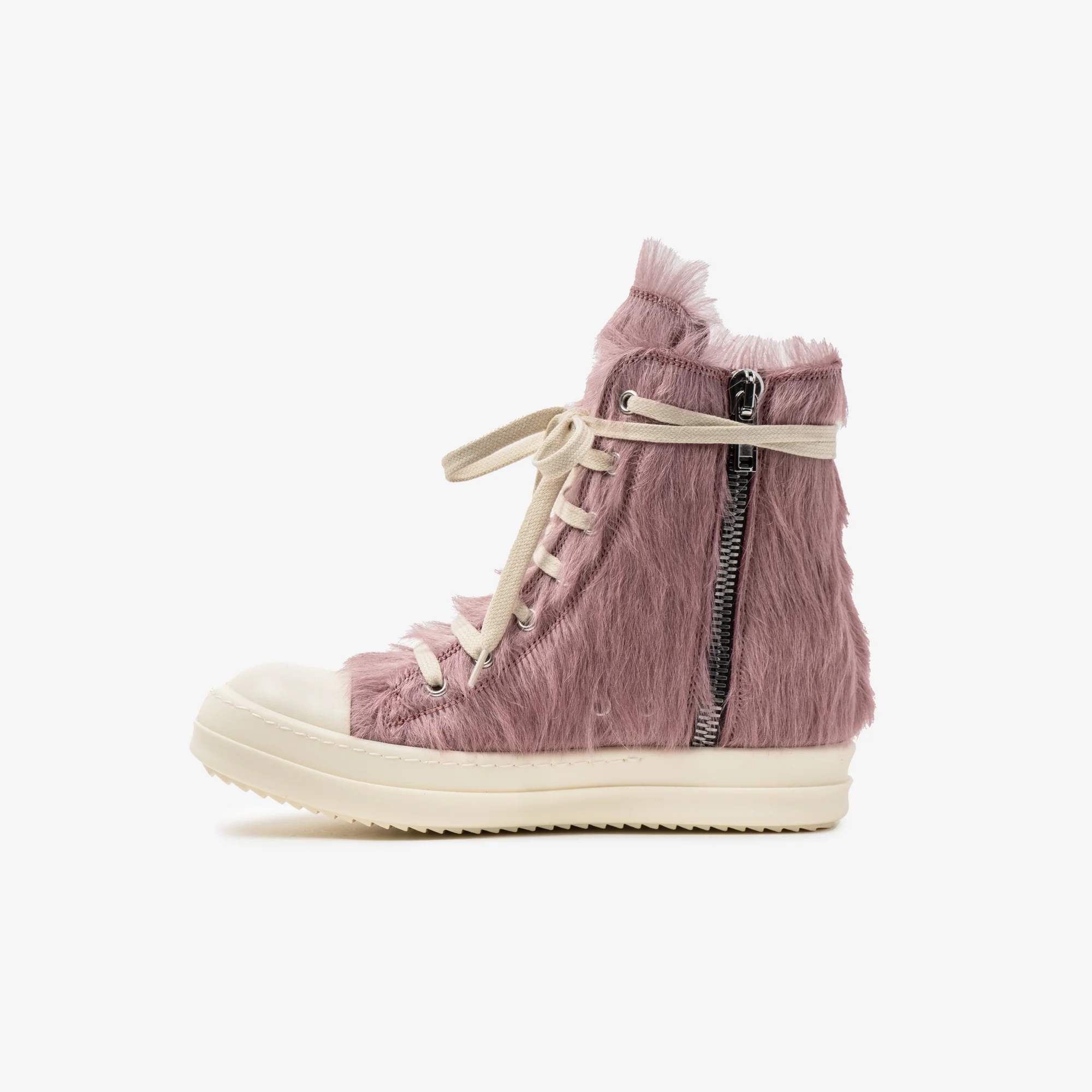 Womens Fur High-Top Sneakers - Image 4