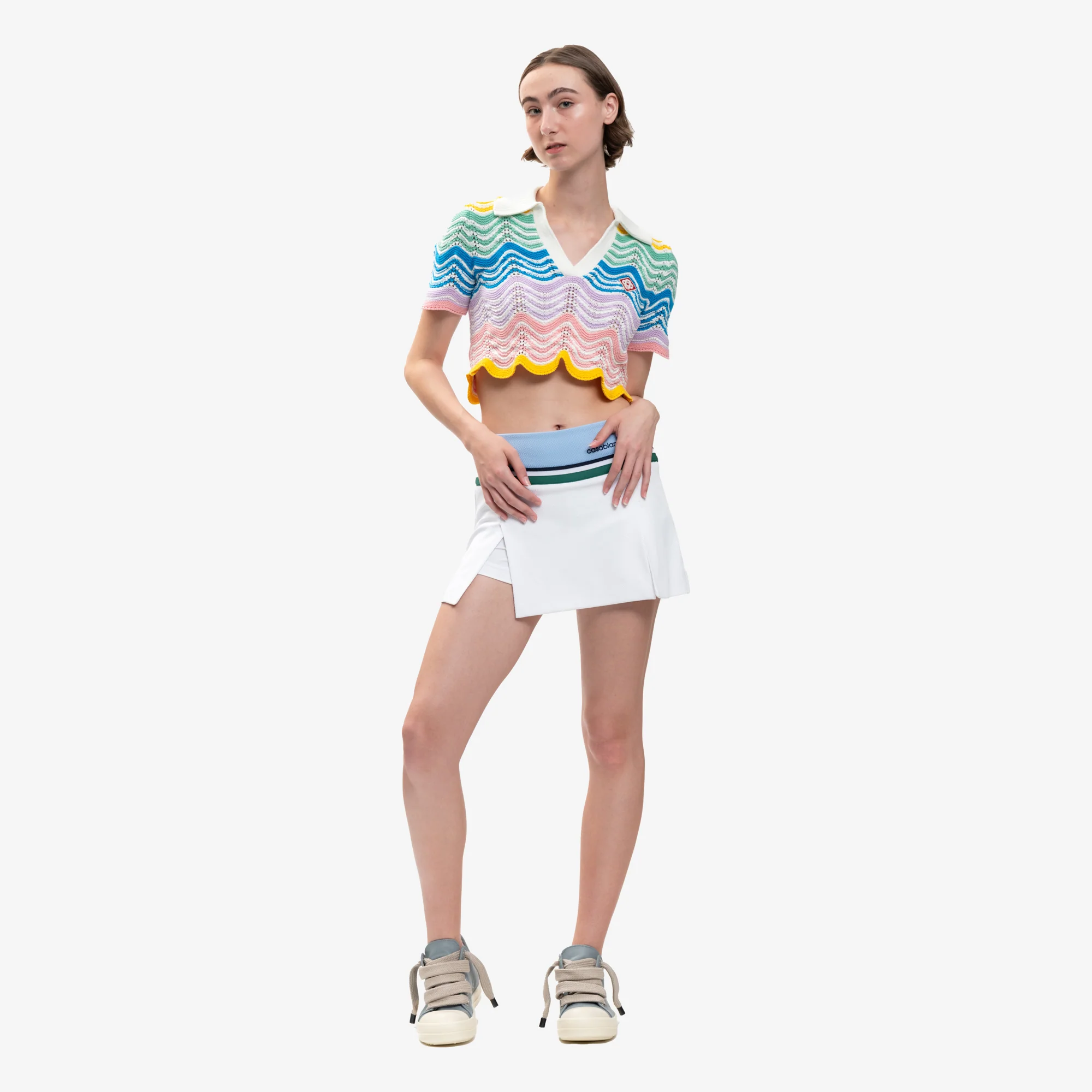 Ladies Gradient Wave Crotchet Top - Image 2