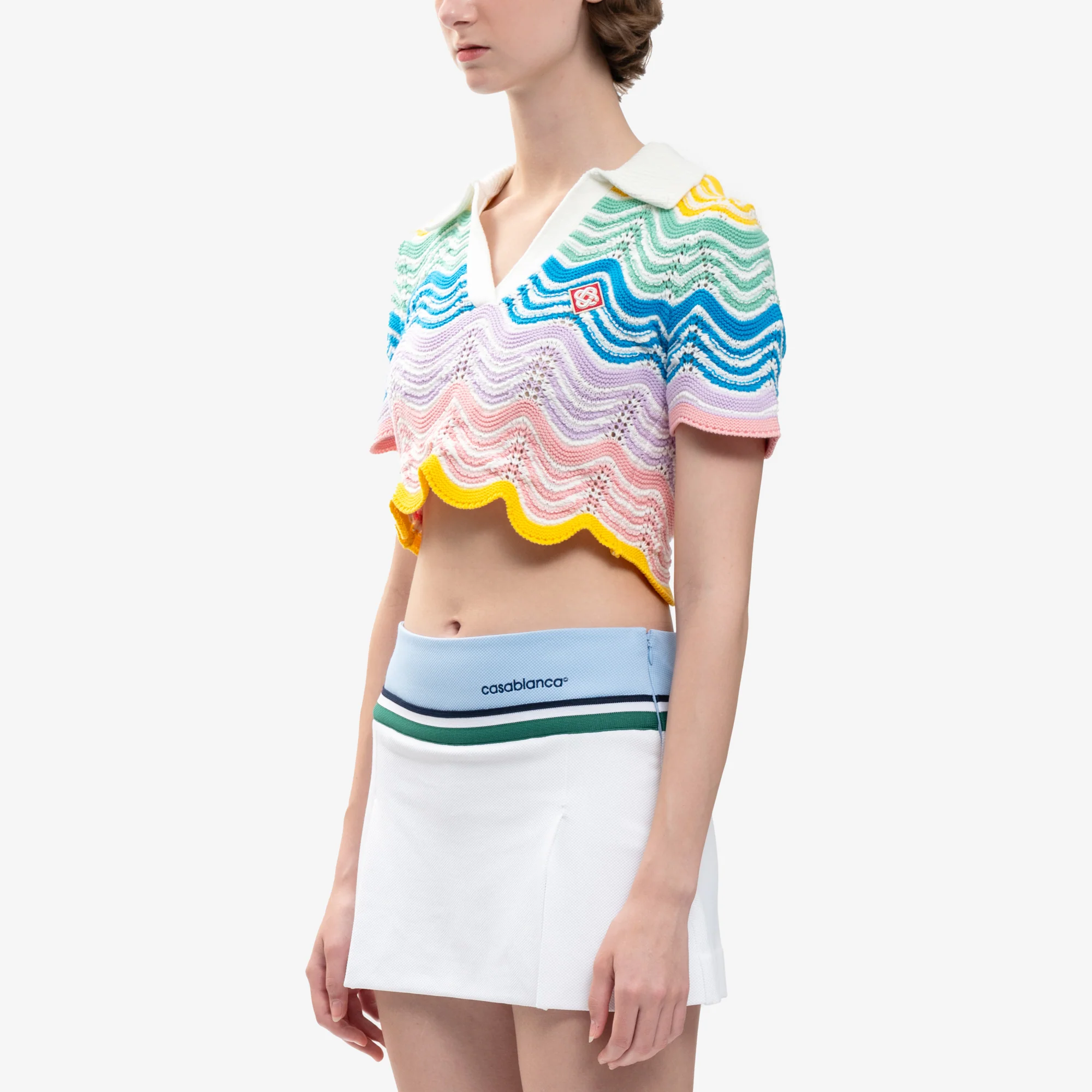 Ladies Gradient Wave Crotchet Top - Image 3