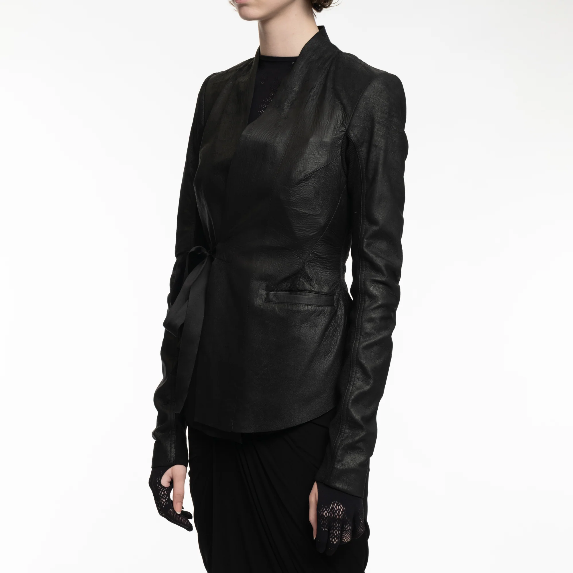 Womens Hollywood Leather Jacket - Image 3
