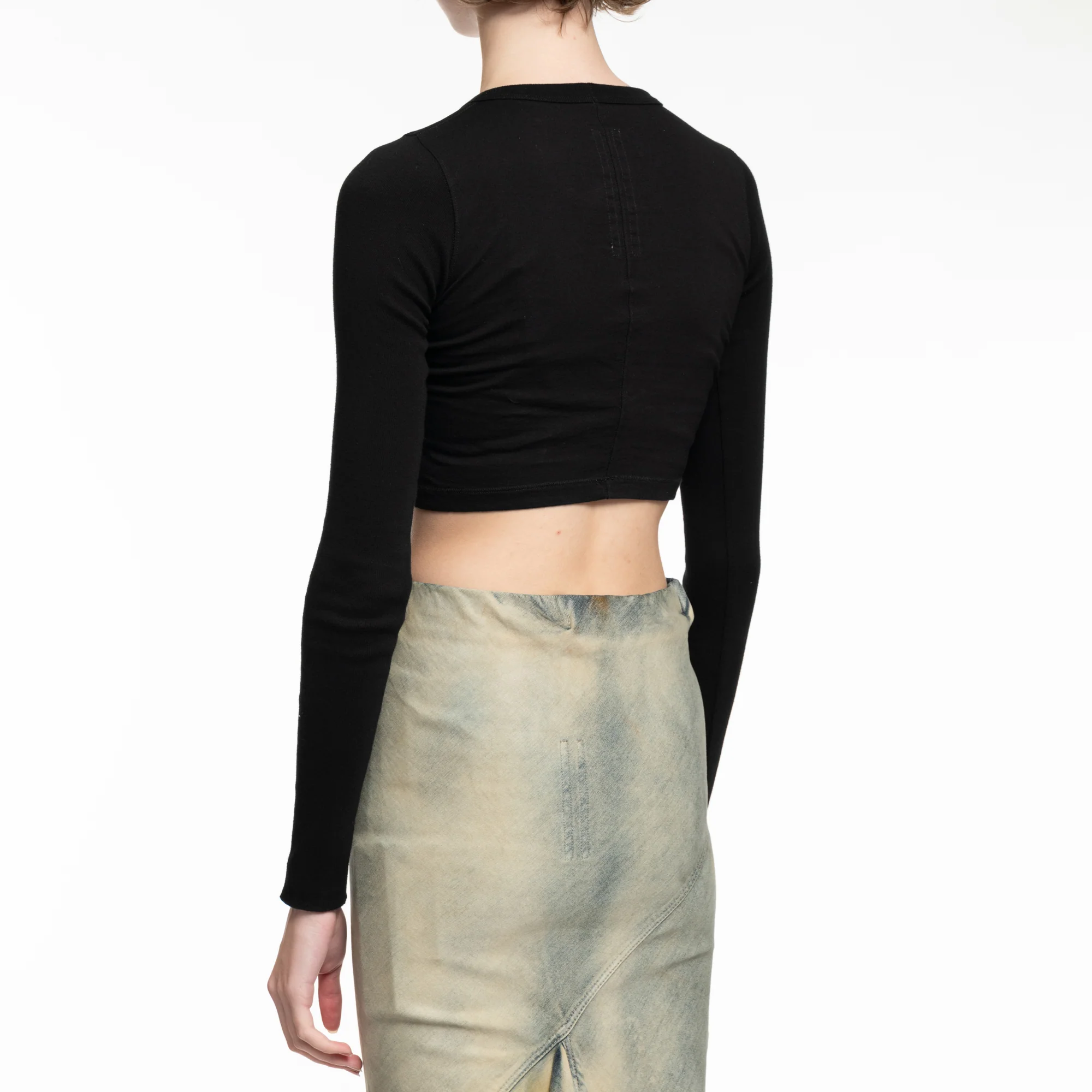 Womens Long Sleeve Crop T-Shirt - Image 4