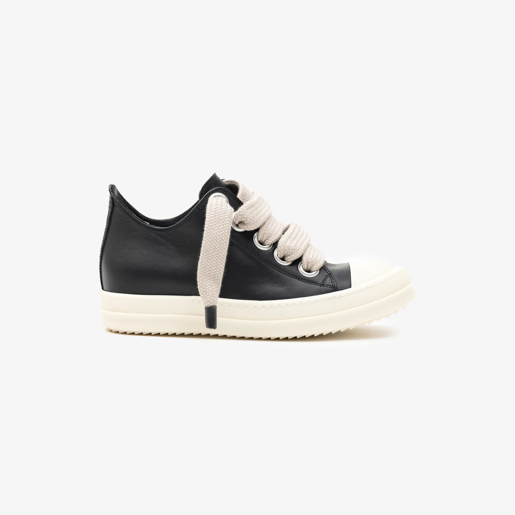 Womens Low-Top Jumbolace Leather Sneakers - Image 3
