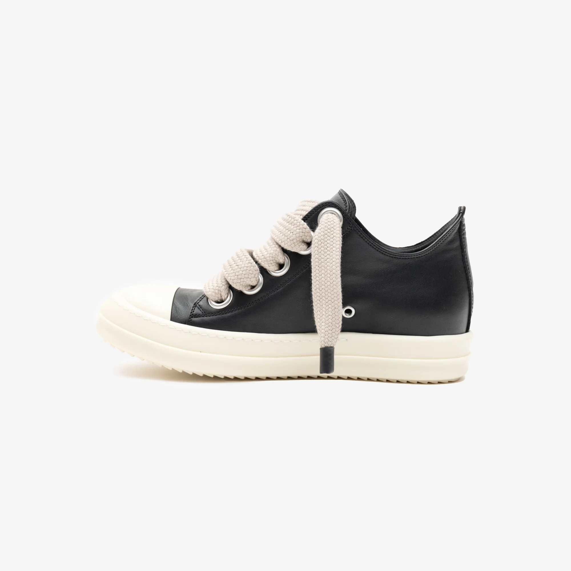 Womens Low-Top Jumbolace Leather Sneakers - Image 4
