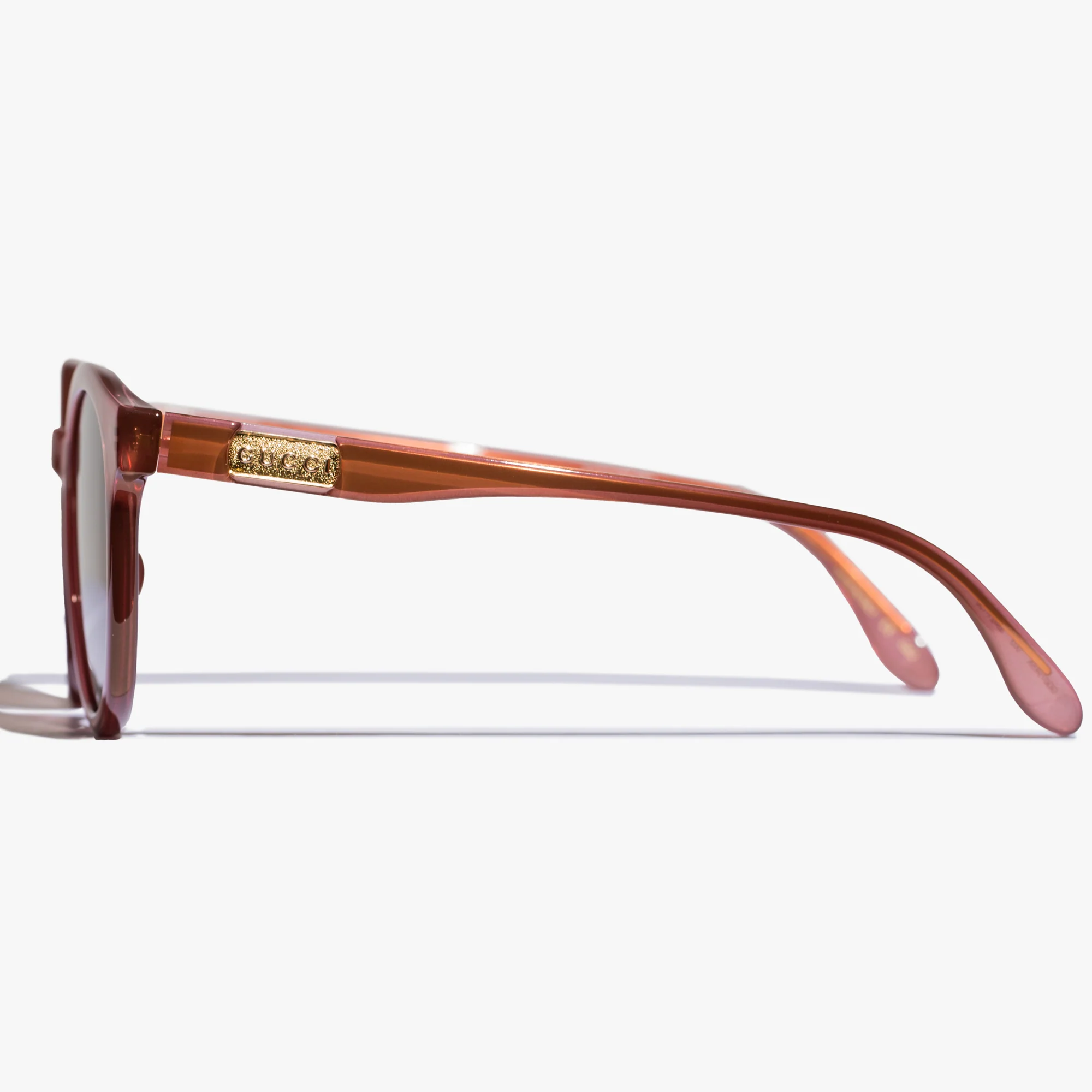 Womens Pink Round Injection Sunglasses - Image 5