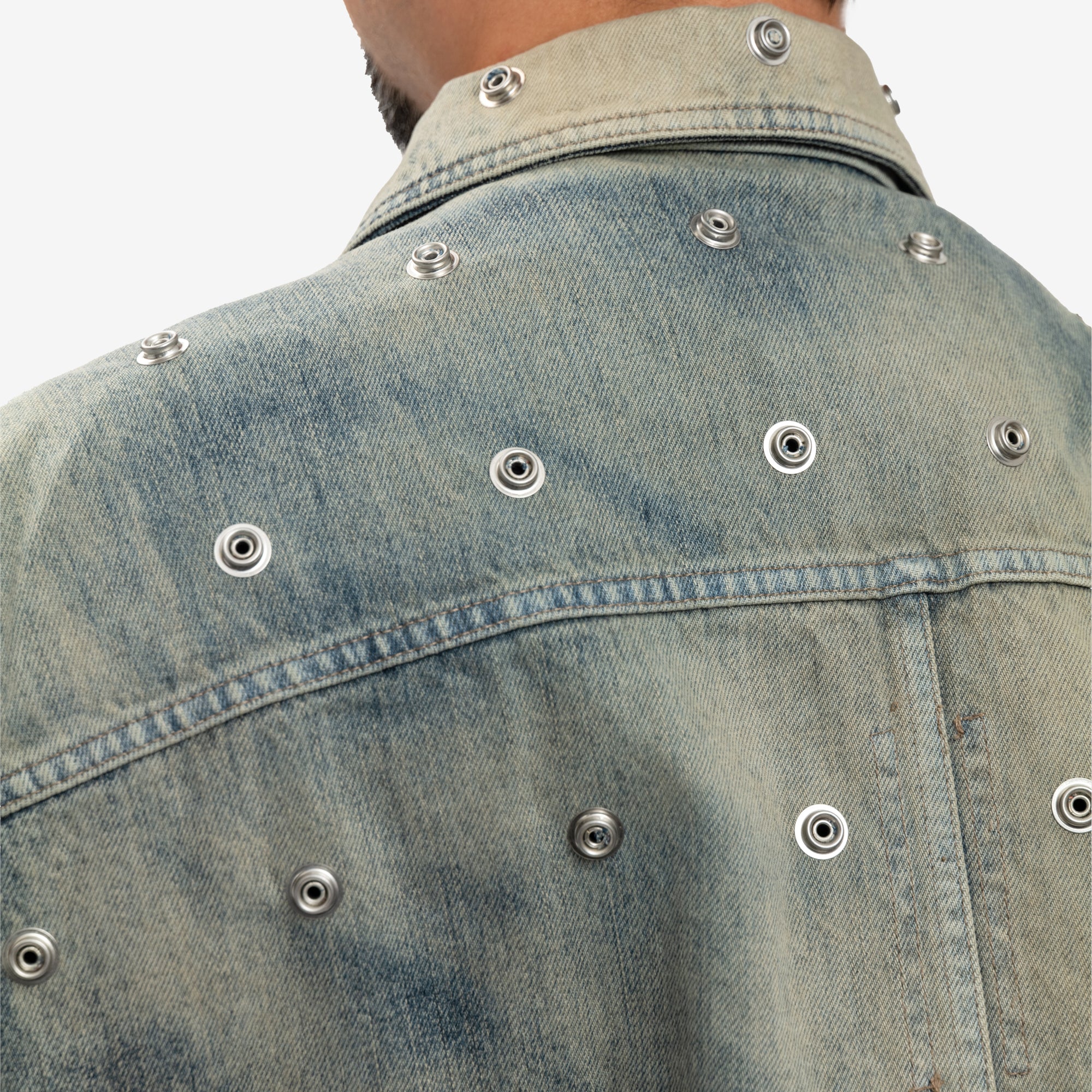 Cropped Sleeveless Jumbo Worker Jacket - Image 5