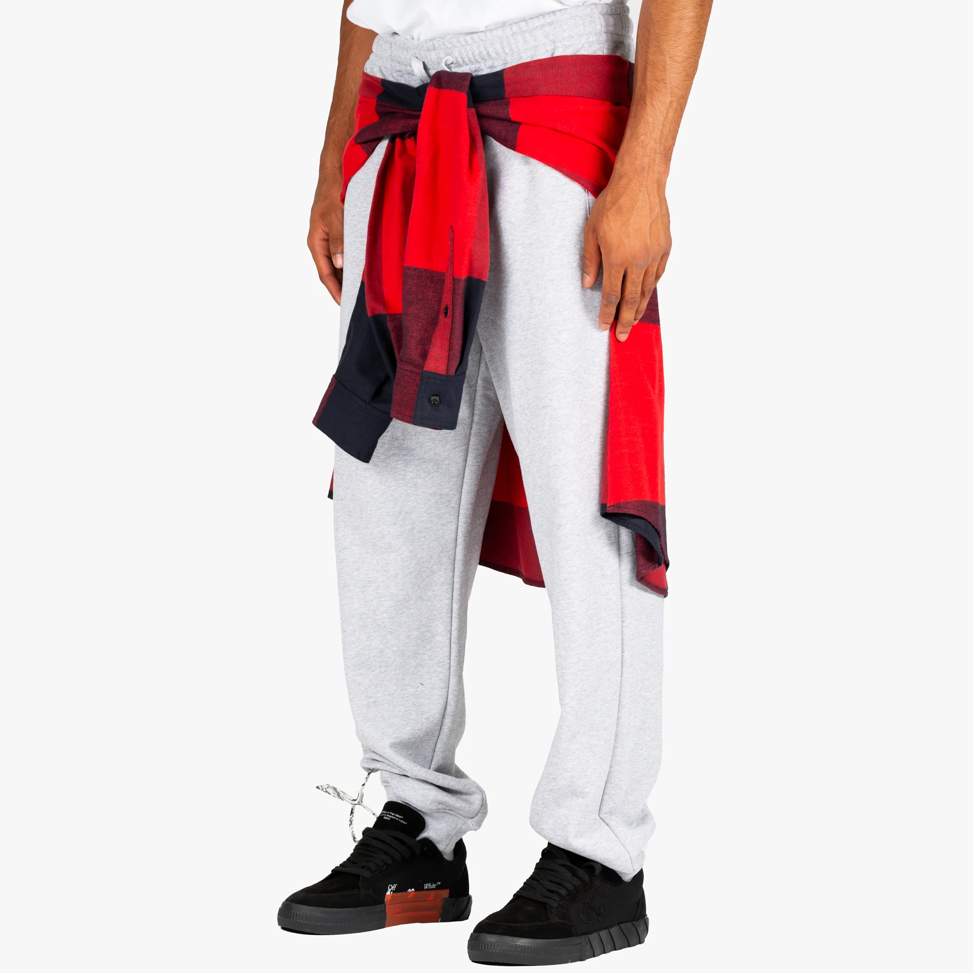 Layered Check Shirt Sweatpants - Image 2