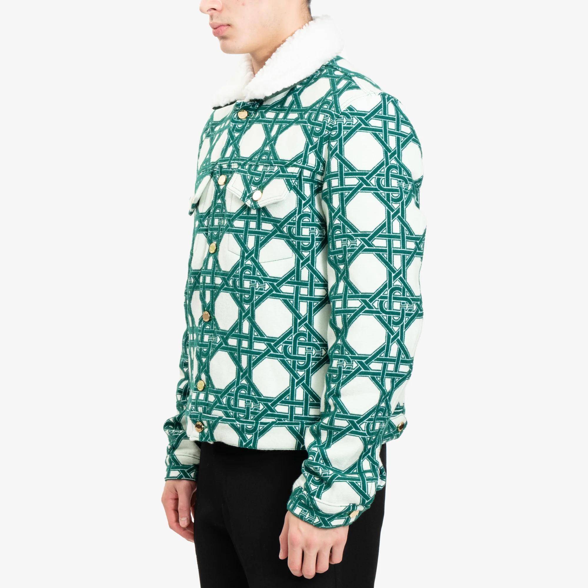 Le Monogramme D'Osier Shearling Denim Jacket - Image 3