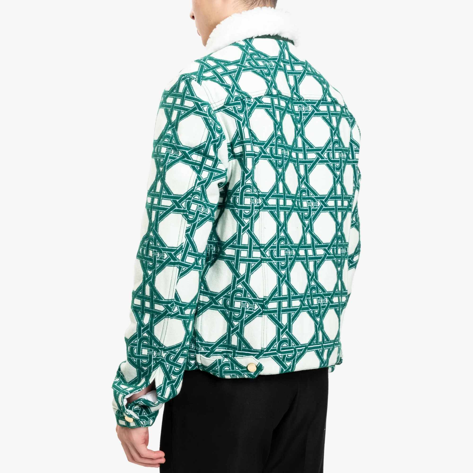 Le Monogramme D'Osier Shearling Denim Jacket - Image 4