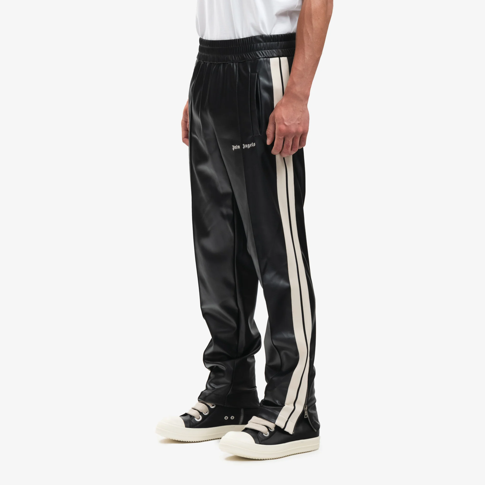 Leather Effect Track Pants - Image 3