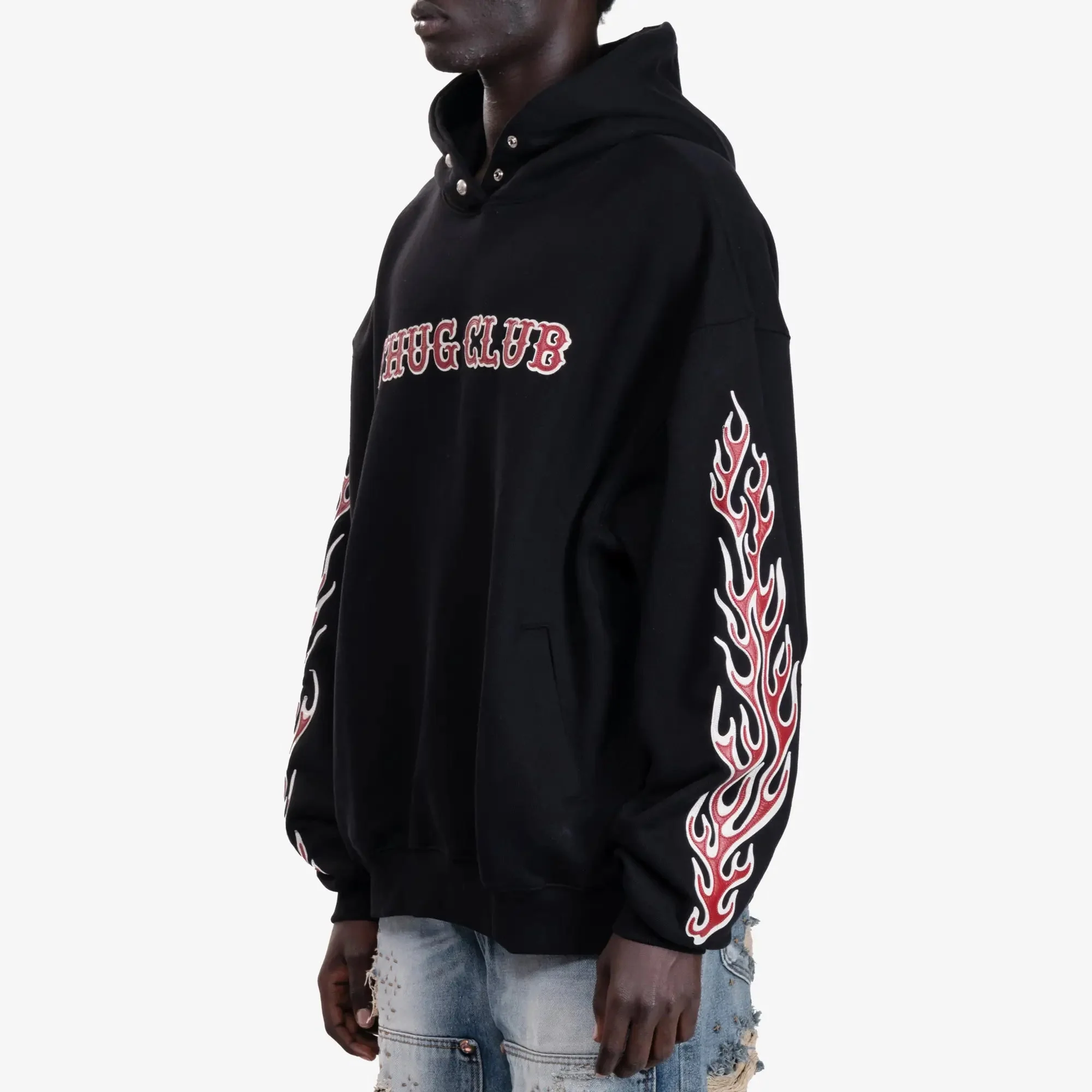 Leather Flame Hoody - Image 3