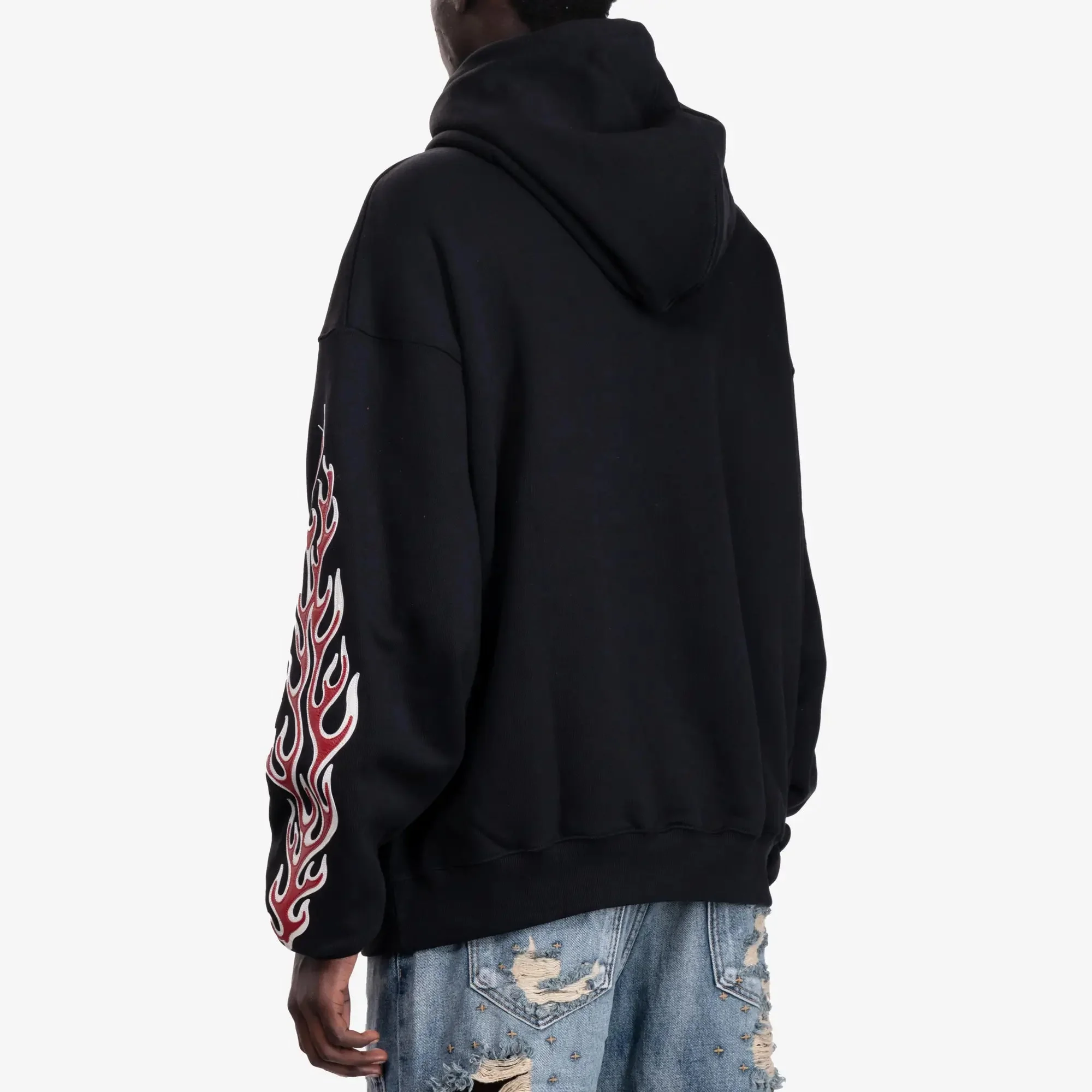 Leather Flame Hoody - Image 4
