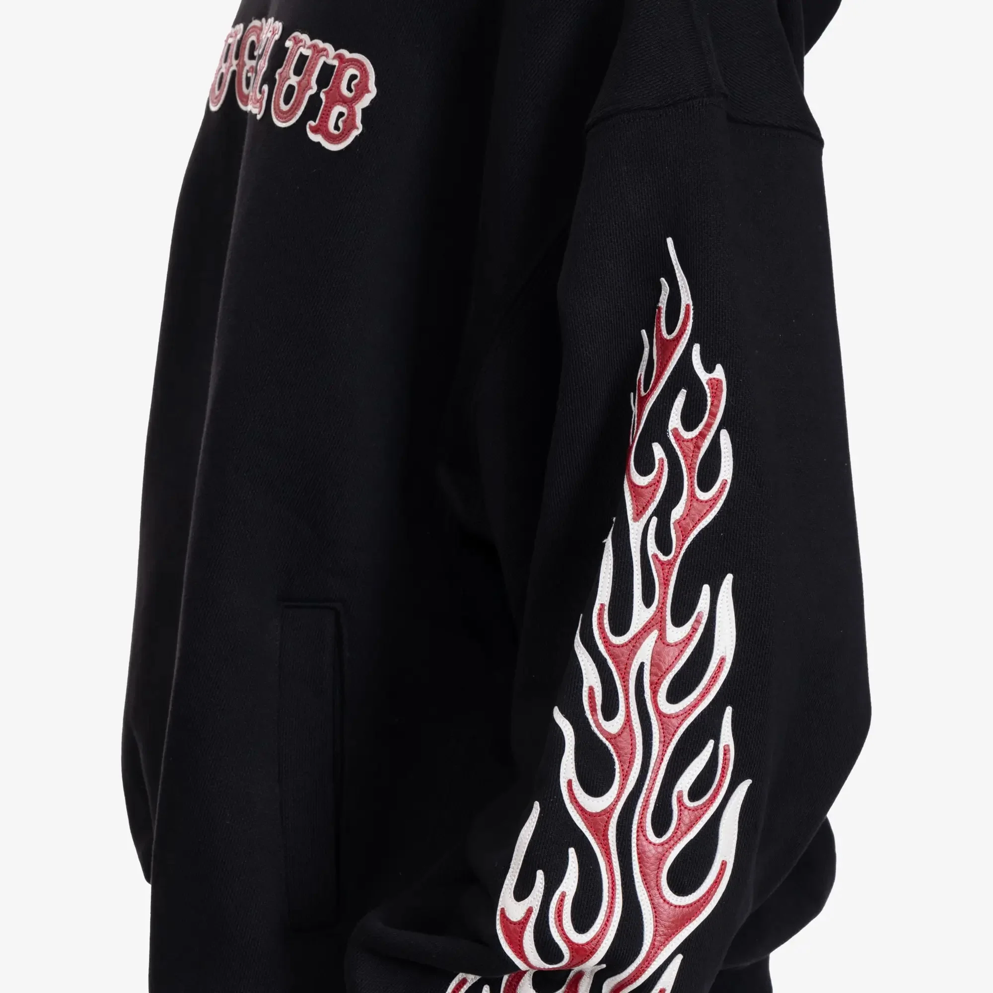 Leather Flame Hoody - Image 5