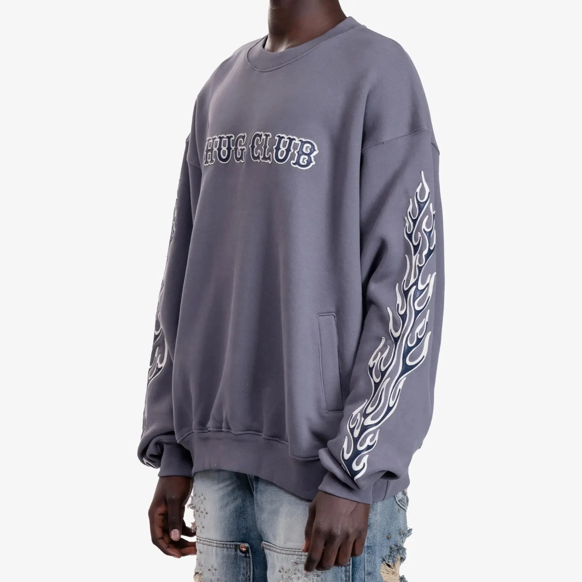 Leather Flame Sweatshirt - Image 3
