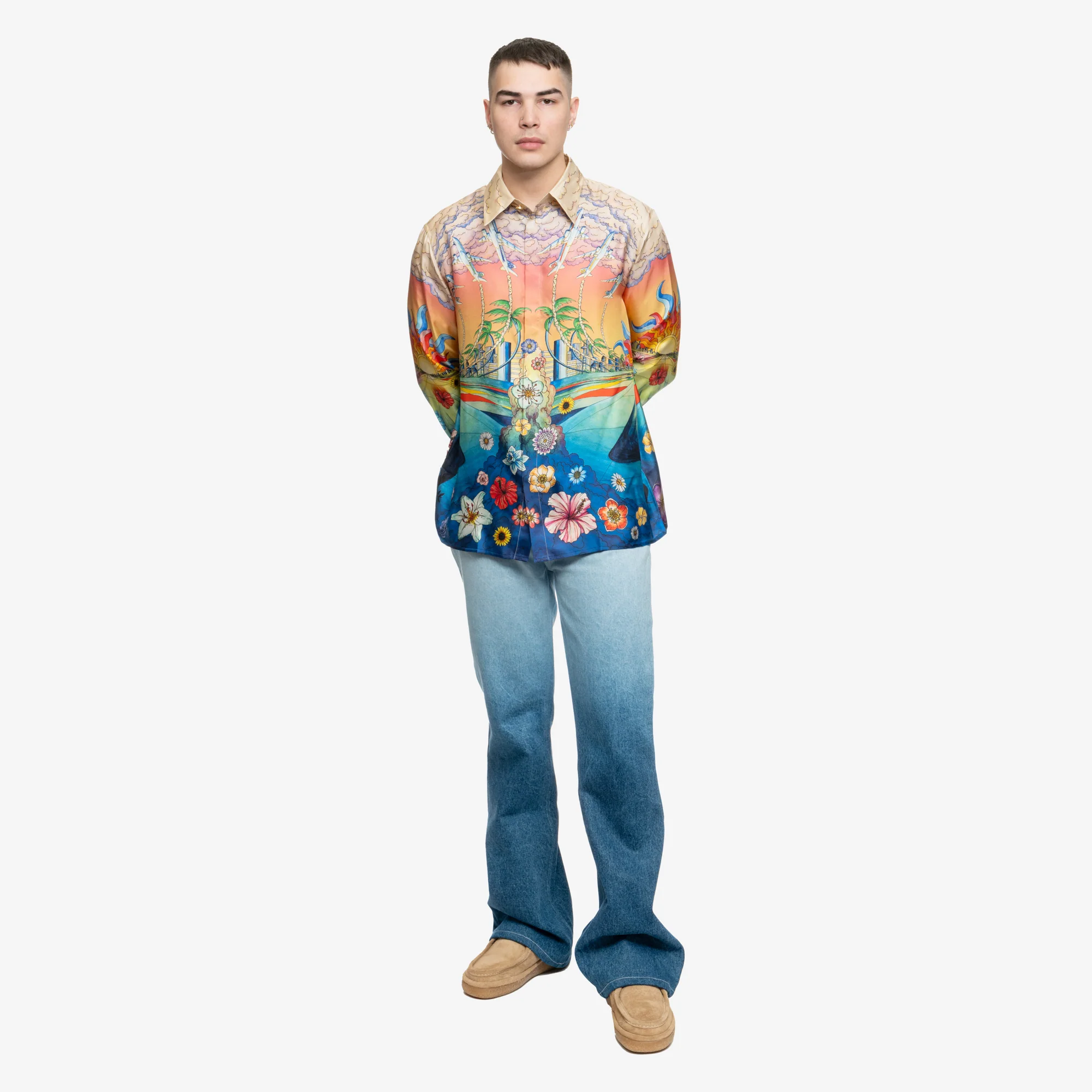 Lenvol LS Silk Shirt - Image 2