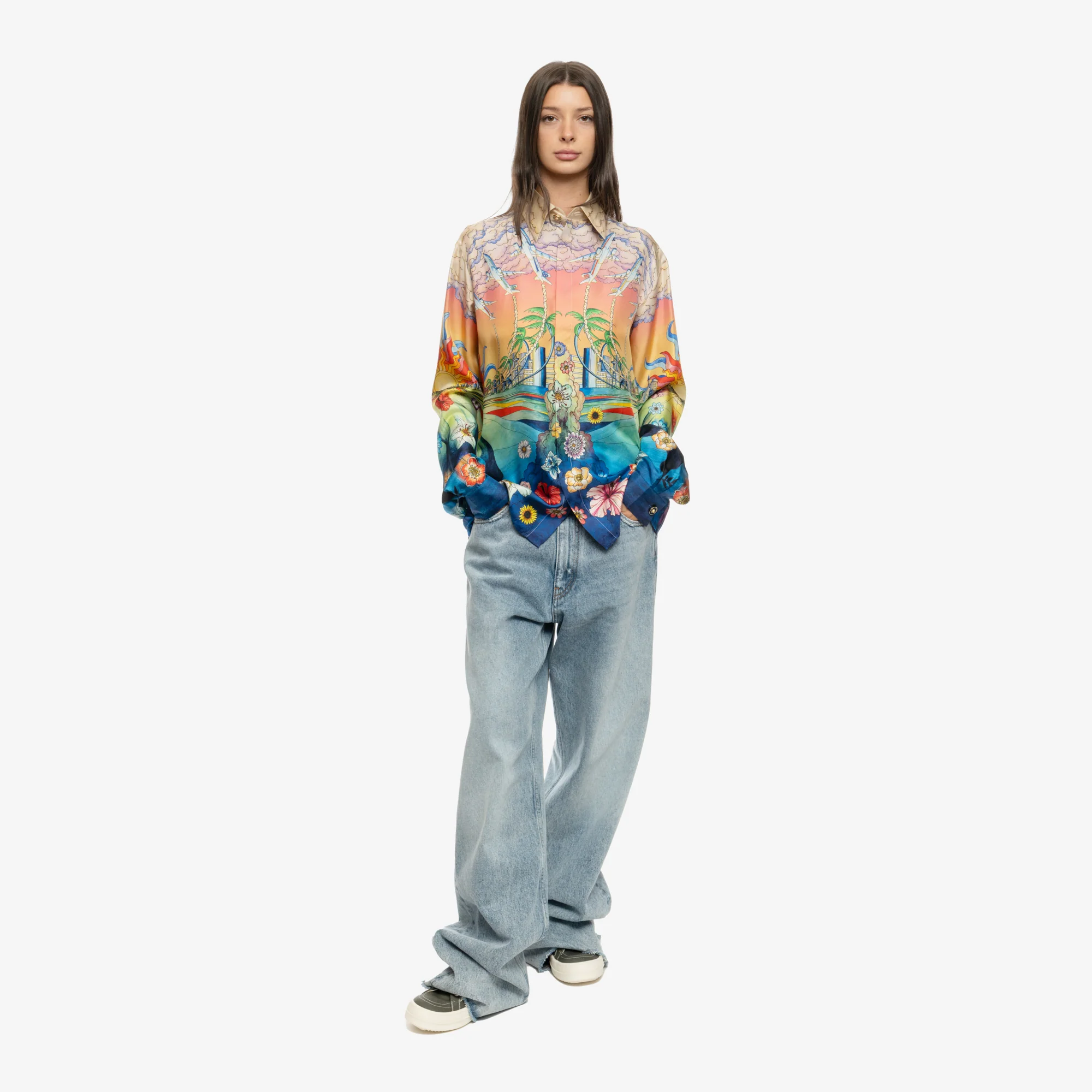 Lenvol LS Silk Shirt - Image 5