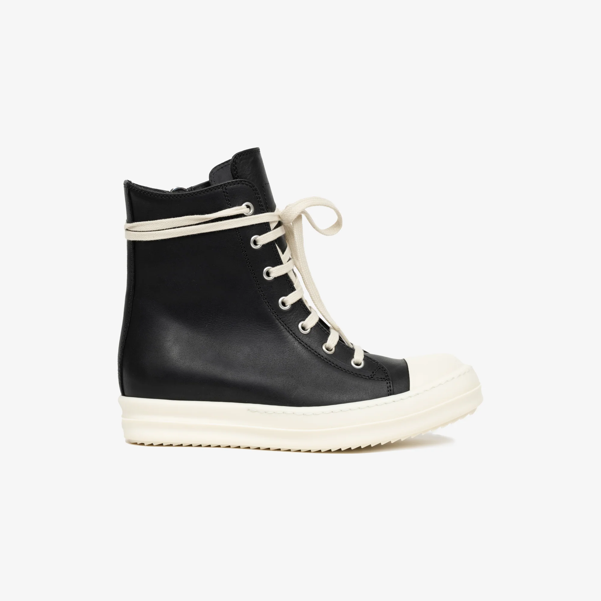 High-Top Leather Sneakers - Image 3