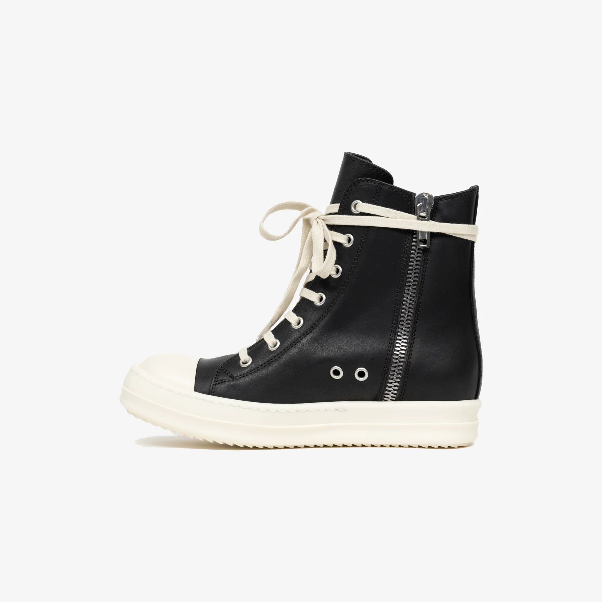 High-Top Leather Sneakers - Image 4