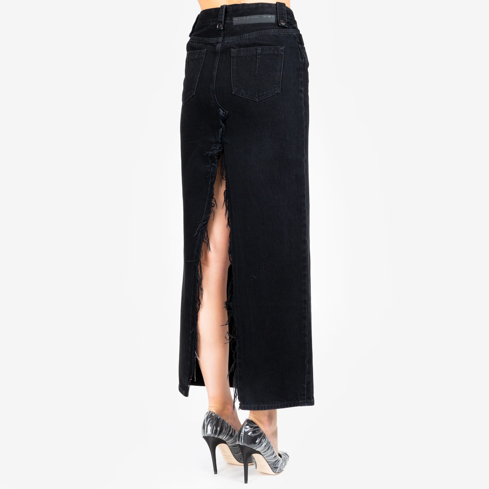 Womens Long Denim Skirt - Image 3
