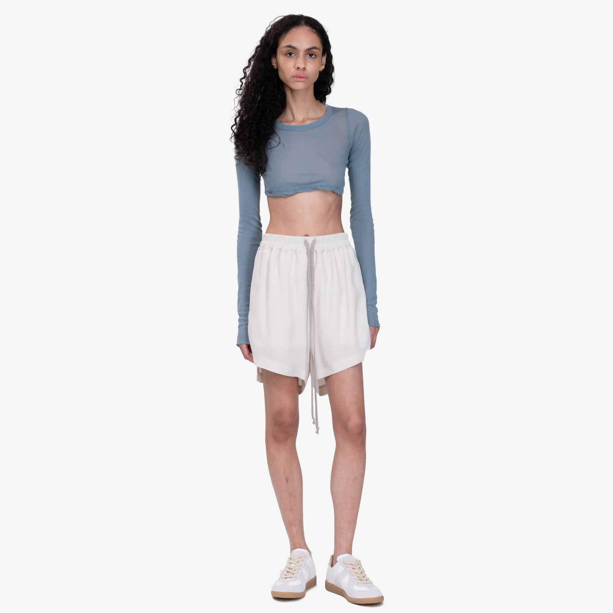Womens Long Sleeve Crop Top - Image 2