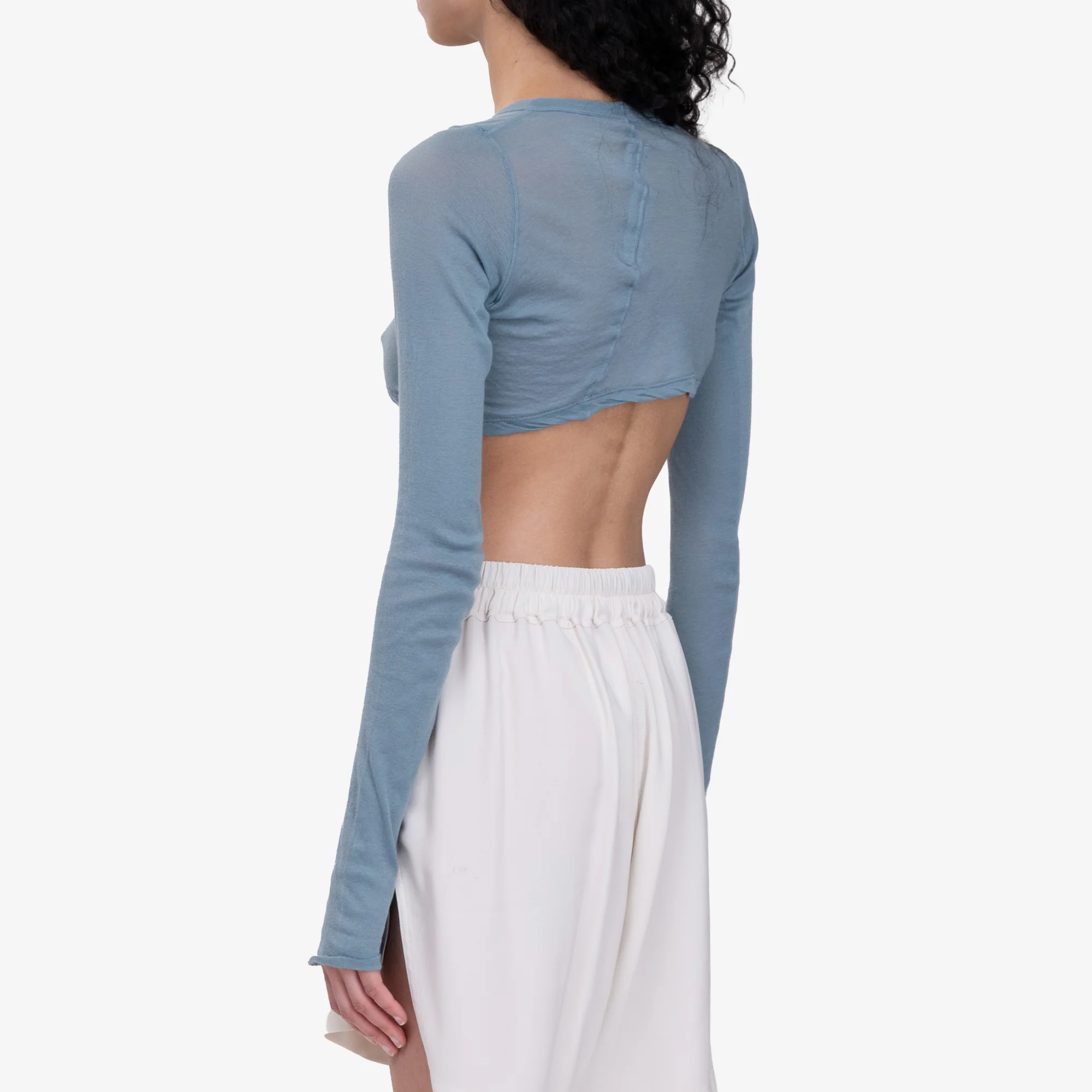 Womens Long Sleeve Crop Top - Image 4