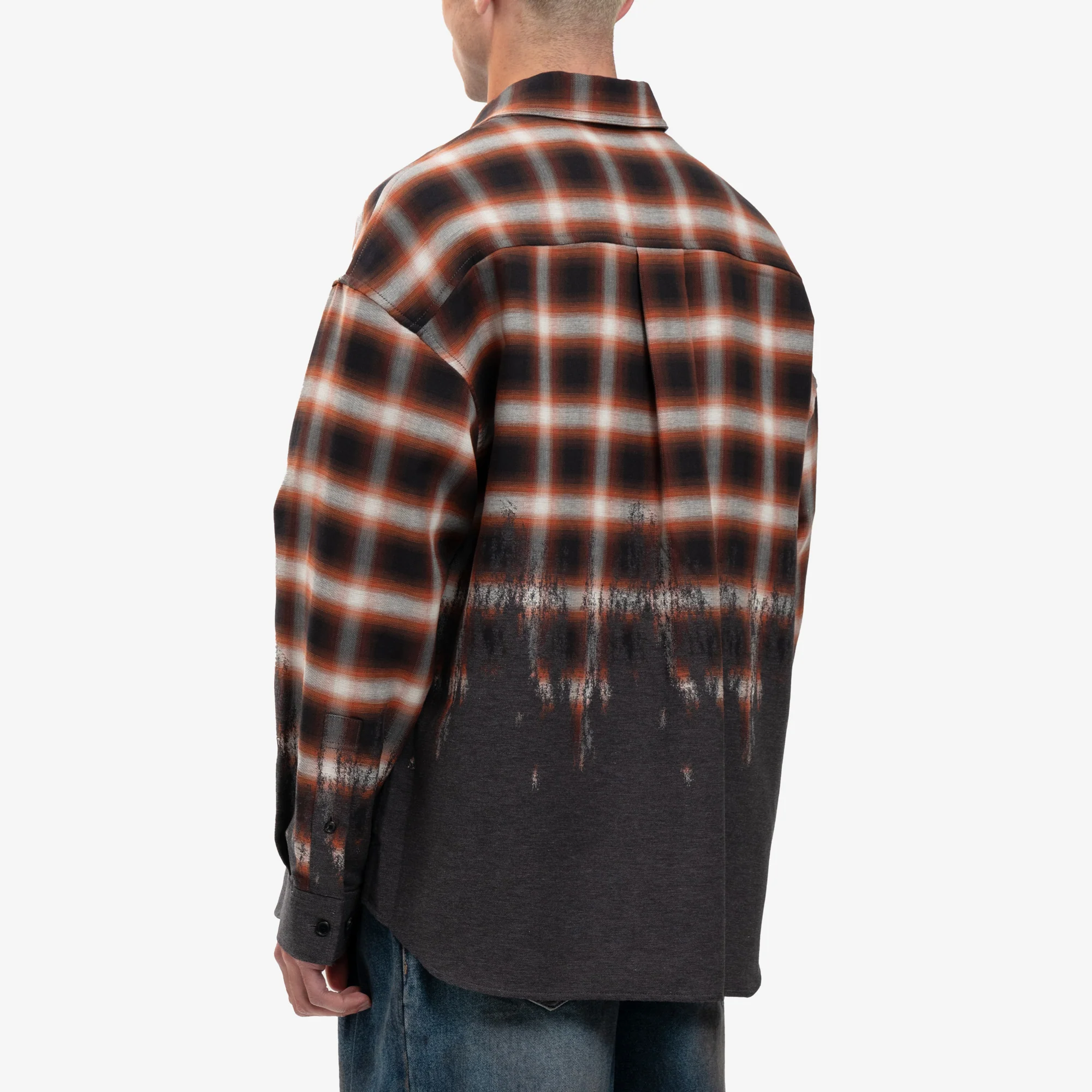 Loose Fit Border Check Shirt - Image 4