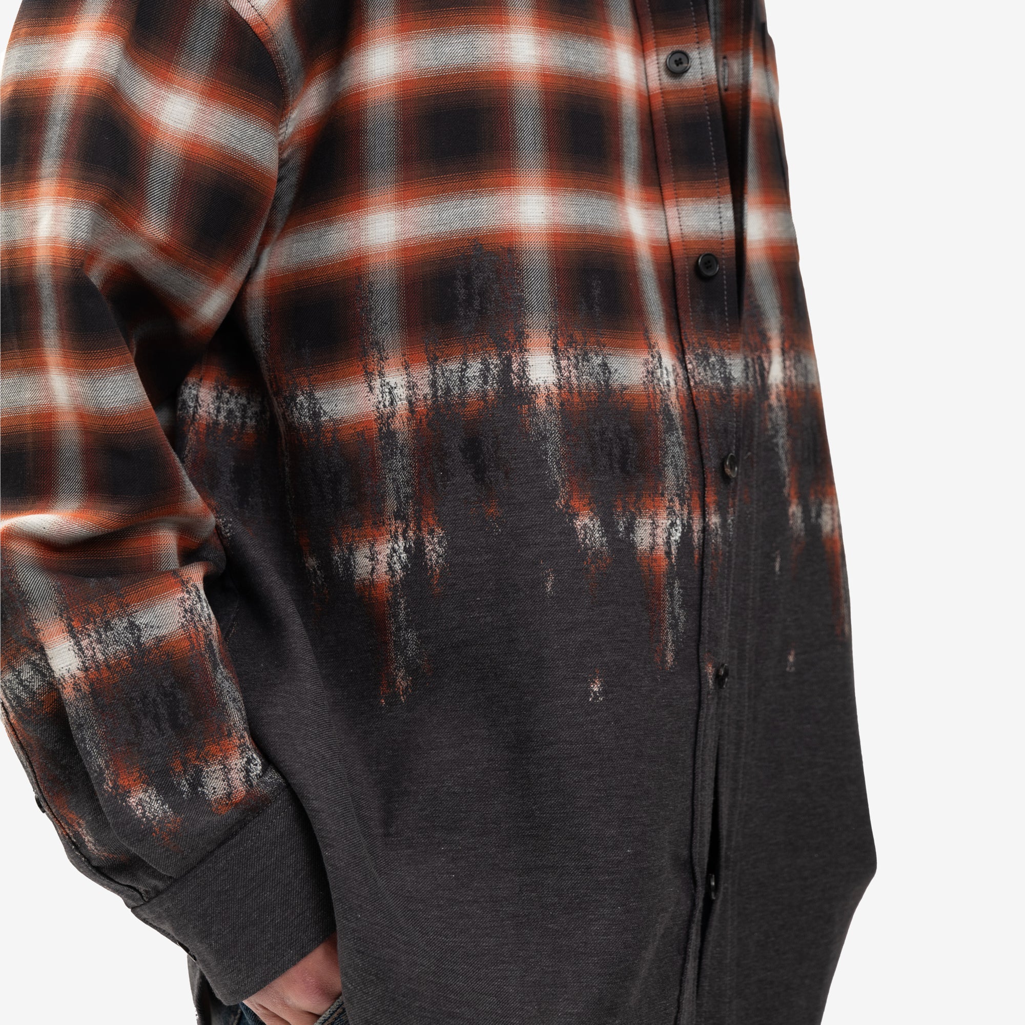 Loose Fit Border Check Shirt - Image 5